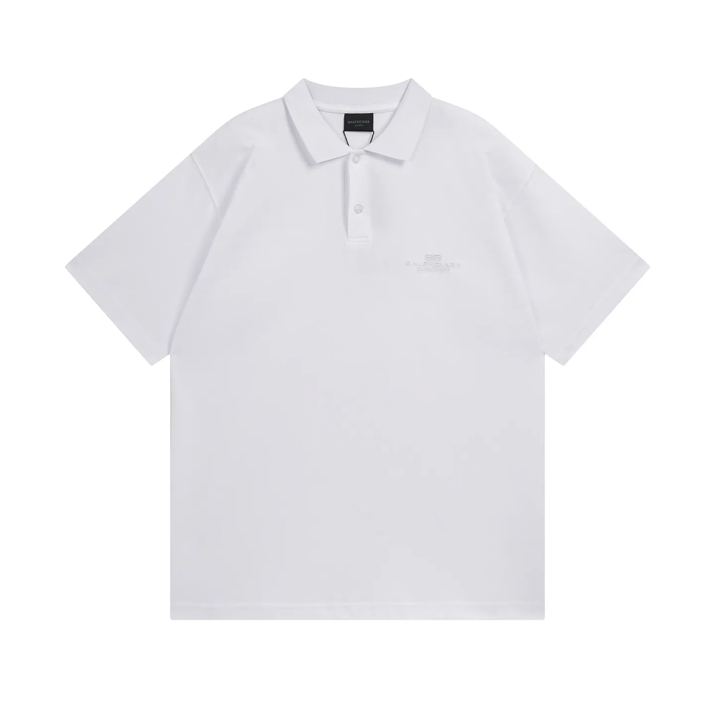 🅿️220 Real photos [Top version. Official website quality] BALENCI*GA/Paris #2025 new Paris letter LOGO embroidered POLO shirt, full of design, welcome to compare. The fabric is made of Paris ZP custom-woven and dyed cotton pique, with a weight of 260 grams. The cloth surface is clean. The cloth pattern is clear, soft and comfortable. The threads are woven and dyed with no color difference. The embroidered LOGO is embroidered using imported Tajima embroidery machine. The effect is three-dimensional. Restore the brick cabinet, adopt OS loose shoulder style. Same style for men and women. Coding: BL252218 Color: black, white Size: XS S M L