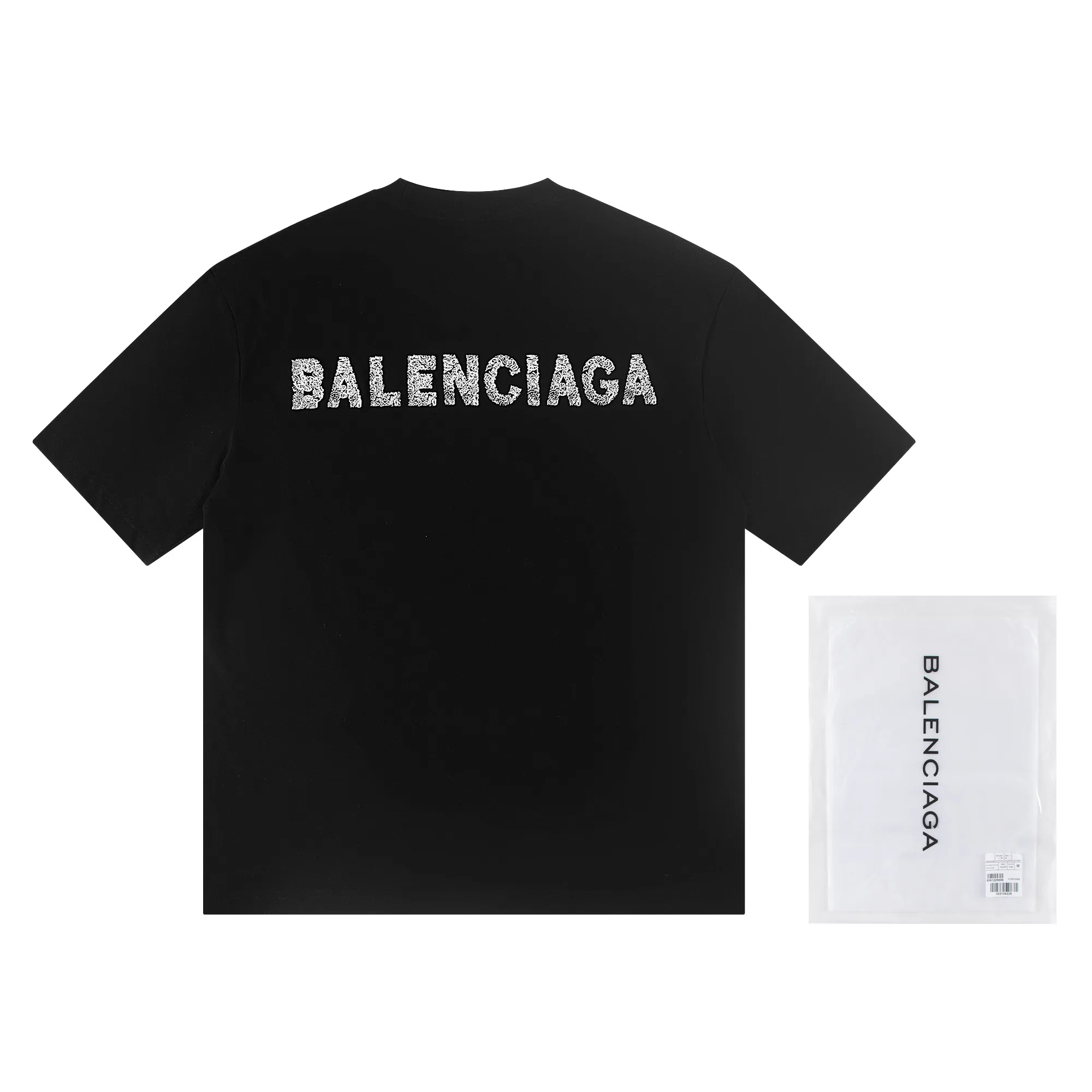 🅿️170 Balenciaga2026 embroidery🪡New T-shirt Material: Made of high version 300g double yarn combed cotton Size: S M L XL Color: black and white Style number: W2808