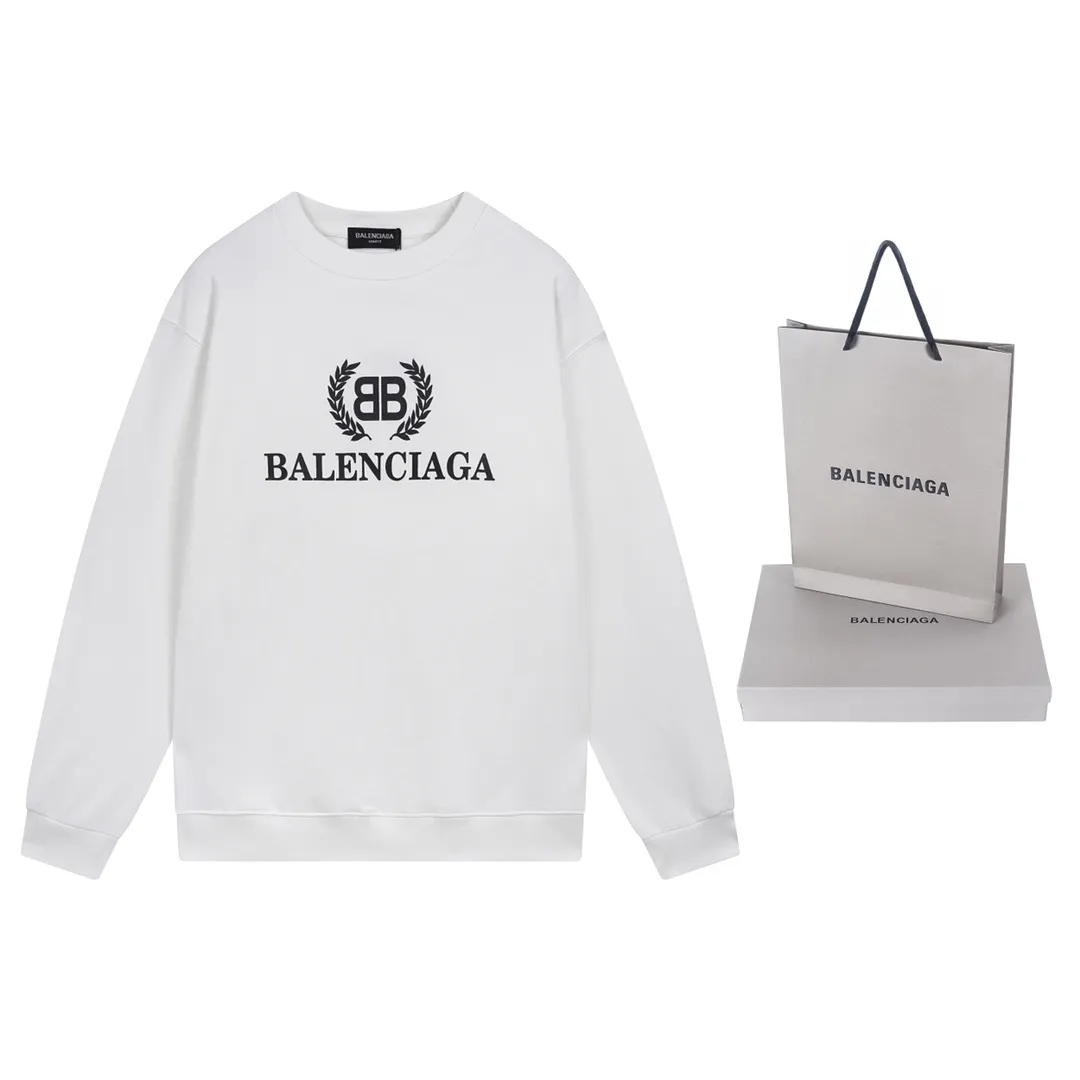 🅿️246 Detailed picture [Top version. Official website quality] BALENCI*GA/Paris. Wheat ear printed hooded sweatshirt. Brick cabinet synchronization. The fabric is made of Paris ZP custom-woven and dyed cotton sweatshirt. The weight is 450 grams. The cloth surface is clean. The cloth pattern is clear, soft and comfortable. The threads are dyed with no color difference. The classic pattern is printed with environmentally friendly imported materials and precision printing screens. The letters are clear and the effect is three-dimensional, restoring the brick cabinet. Different market currencies, welcome to compare. The version adopts OS loose shoulder design. Same style for men and women. Code: BL235561 Color: black, white Size: XS S M L