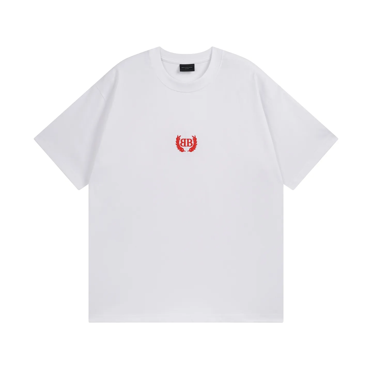 🅿️180 real photos [Top version. Official website quality] BALENCI*GA/Paris #2025 new style washed short-sleeved T-shirt with wheat ear letters LOGO embroidered on the chest, ready-to-wear washed, full of design. Welcome to compare. The fabric is made of Paris ZP custom-woven and dyed cotton double yarn, weight 260 grams, clean cloth surface. Clear texture, soft and comfortable. The threads are dyed with no color difference. The classic letter LOGO is embroidered with imported Tajima embroidery machine. The effect is three-dimensional. Restore the brick cabinet, adopt OS loose shoulder style. Same style for men and women. Code: BL253663 Color: washed black, lake blue, pink, white Size: XS S M L