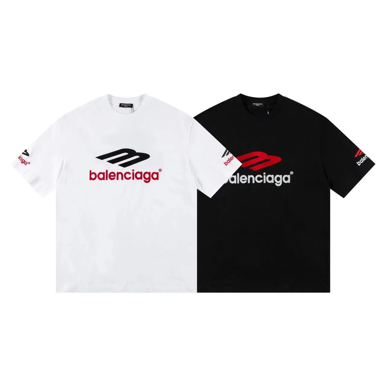 🅿️160 Style: 2026 new Balenciaga short-sleeved T-shirt Material: High version 300g double yarn combed cotton Size: S～XL Color: Black White Style number: H2006