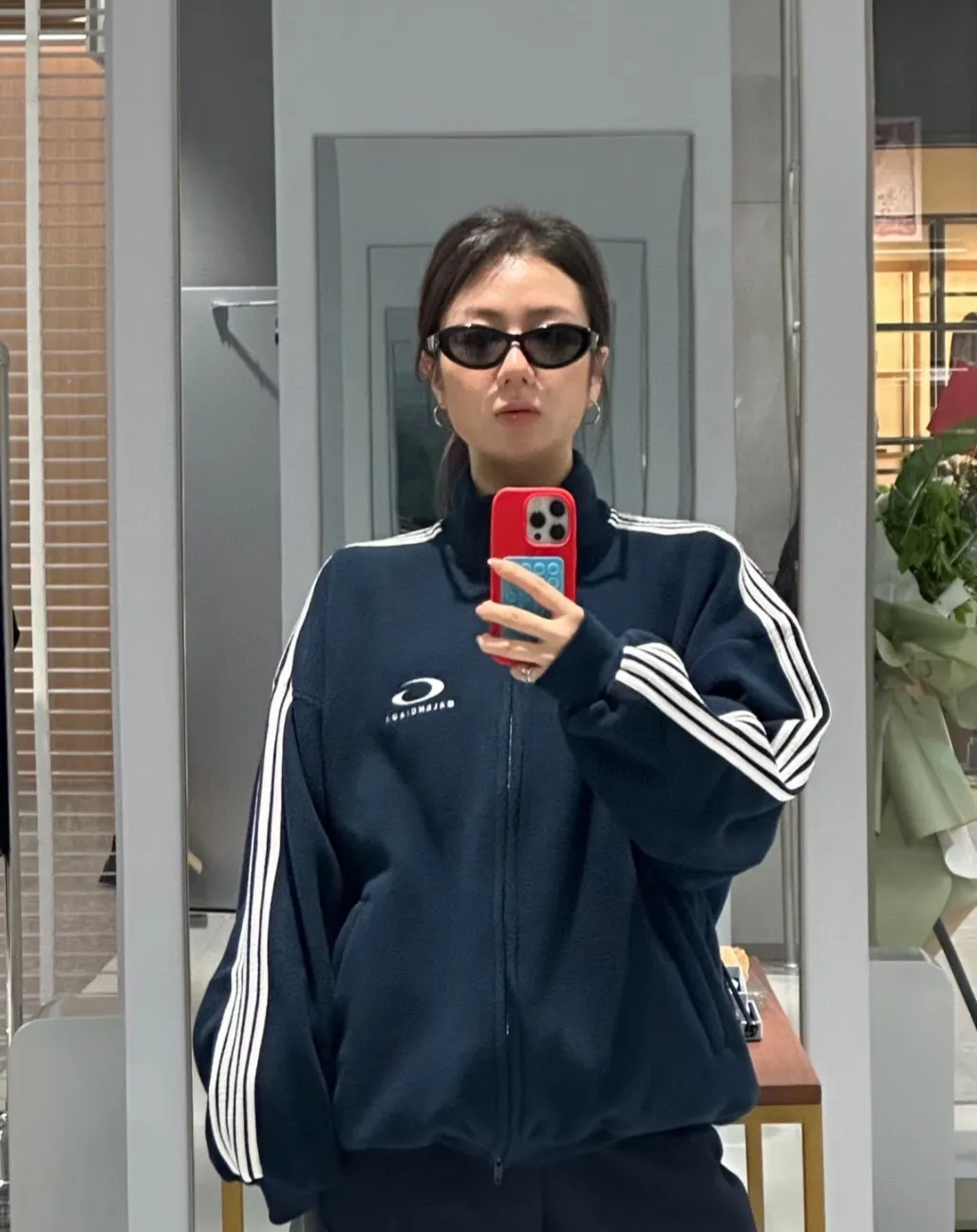 Balenciaga / Balenciaga Five-bar drawstring half-ring embroidered polar fleece cotton jacket Upper body consultation picture ℹ️
