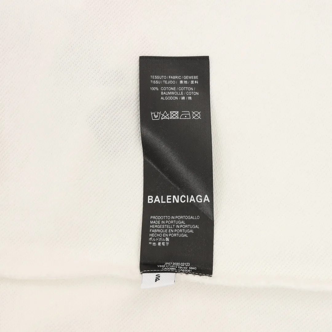 🅿️500 Balenciaga 25FW crack print round neck sweatshirt 480g high-grade combed cotton fabric counter collar label purchase-grade white thick plate hang tag original hanging grain three-dimensional foam print on the front and back strong sense of layering same style for men and women couple style oversize version loose size: S-XL