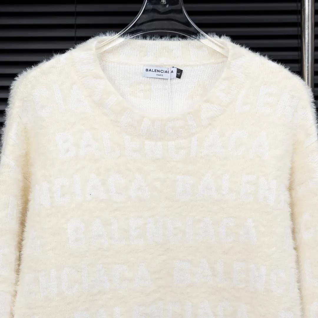 🅿️420 Style: BLA Balenciaga full-print seahorse hair knitted long-sleeved sweater Size: S-XXL Fabric: Wool blend Accessories: Full set of customized original accessories No gender distinction, same style for men and women