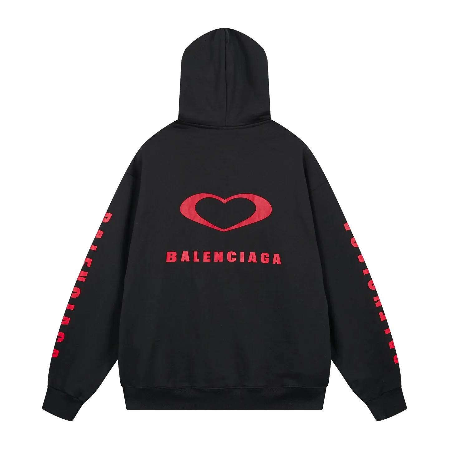 🅿️320 photos [Top version. Official website quality] BALENCI*GA/Paris.SS25 latest model, Paris Chinese Valentine's Day limited edition, hooded sweatshirt with love LOGO embroidery on the front and love LOGO printing on the back, synchronized with brick cabinets. Developed genuine product at the first time, welcome to compare! The fabric is made of Paris ZP custom-woven and dyed cotton sweatshirt. Weighing 460 grams, the cloth surface is clean. The cloth pattern is clear, soft and comfortable. The threads are dyed with no color difference. The embroidery is done using imported Tajima embroidery machines. The printing uses environmentally friendly imported rubber paddles. The letters are clear and the effect is three-dimensional. The version adopts OS loose shoulder design. Same style for men and women. Code: BL259968 Color: black, off-white Size: XS S M L