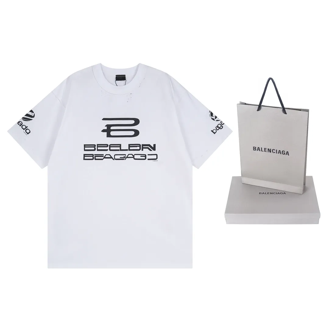 🅿️194 Detailed picture [Top version. Official website quality] BALENCI*GA/Paris AI GENERATED series new T-shirt #2024 new style. The reverse stitching design is full of sense. The front, back and left sleeves are printed with the new LOGO. The ready-made clothes are washed and worn. Notice! ️The original version of this style is made with reverse stitching. It is worn, washed and distressed. This is the normal practice in the Jubie market. The black and gray cuff prints are different. #2024 Spring and Summer Brick Cabinet Synchronization Welcome to compare. The fabric is made of Paris ZP custom-woven and dyed cotton double yarn, with a weight of 260 grams. The cloth surface is clean. The cloth pattern is clear, soft and comfortable. The threads are dyed with no color difference. The classic letter LOGO is printed with imported environmentally friendly glue. The letters are clear and the effect is three-dimensional. Restore the brick cabinet, adopt OS loose shoulder style. Same style for men and women. Code: BL223335 Color: black, light gray, white. Size: XS to L