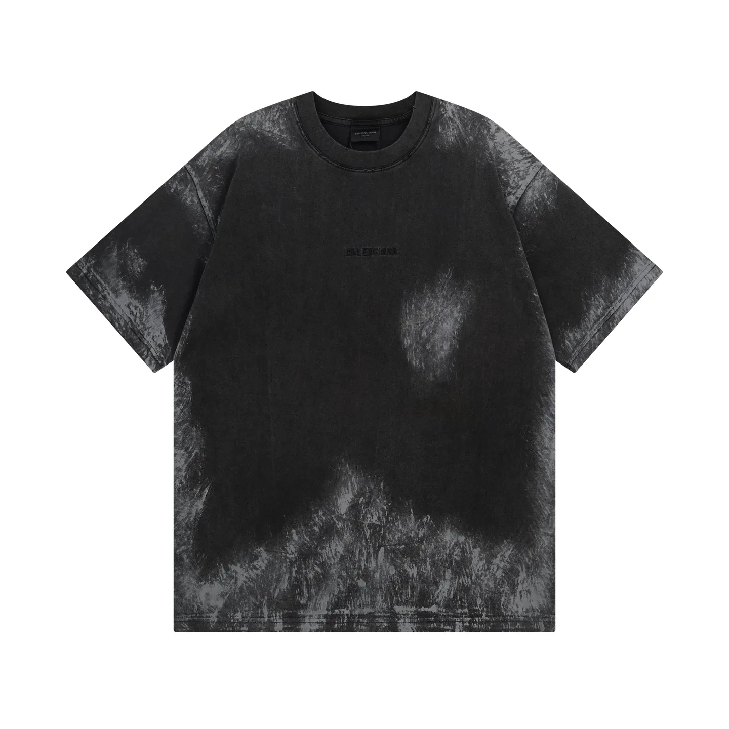 🅿️210 Actual pictures [Top version. Official website quality] BALENCI*GA/Paris #2025 new style. Front and back letter LOGO embroidery, hand-painted graffiti, washed and worn short-sleeved T-shirt, full of design. Welcome to compare. Notice! ️The fabric uses genuine environmentally friendly dyes, custom-woven and dyed 100% cotton double yarn, weight 260 grams, the cloth surface is clean. The cloth pattern is clear, soft and comfortable. The threads are dyed with no color difference. The classic letter LOGO is embroidered using imported Tajima embroidery machine. The garments are washed, distressed and hand-painted with graffiti. Extra heavy craftsmanship. . Restore the brick cabinet, adopt OS loose shoulder style. Same style for men and women. Code: BL253628 Color: Gray Size: XS S M L
