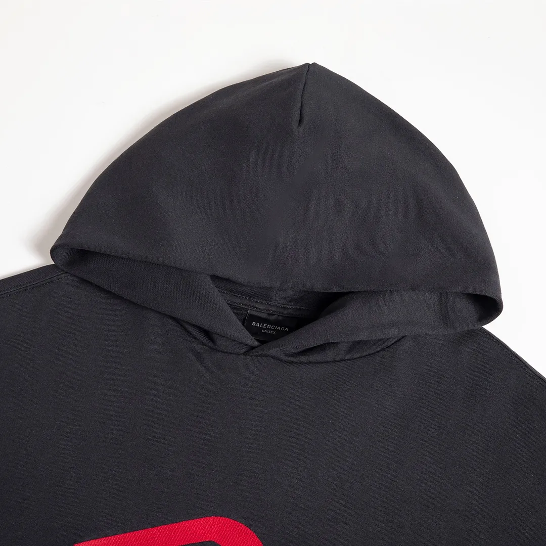 🅿️286 7152# Detailed picture Top version [BALENCIA*GA] Official website quality Paris new 3M letter large LOGO embroidery series hooded sweatshirt OS version Loose dropped shoulders Unisex style Fabric: 480g 100% cotton terry David sweater Technology: Embroidery on the front and rear panels on the left and right sleeves Garment wash Shaping Fixed color Color: Gray blue White Size: XS S M L