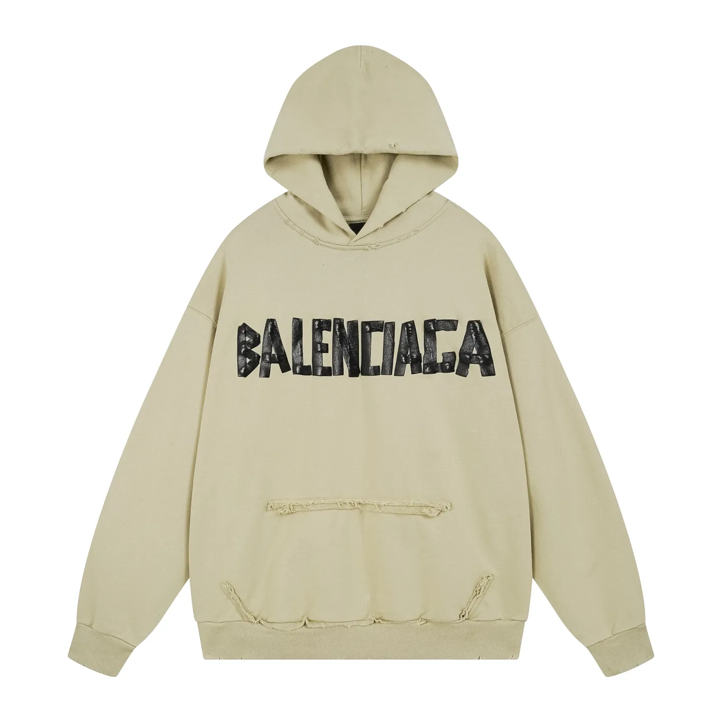 🅿️420 - BALENCI*GA 24ss Paris hot-selling tape hooded sweatshirt. The front and back panels are printed with tape direct printing. Many hand-made grinding. The ready-made clothes are washed and worn. The cloth surface is clean. The cloth pattern is clear, super heavy work. Soft and comfortable. Exclusively pattern-woven and dyed 450g fabric. Threads are dyed in the same vat with zero color difference. Different from the market currency. The version adopts os loose shoulder version. Welcome to compare, same style for men and women. -Color: Iron gray blue, Paris blue, washed black, burgundy, fluorescent yellow, green, khaki -SIZE: XS S M L style number 8912#