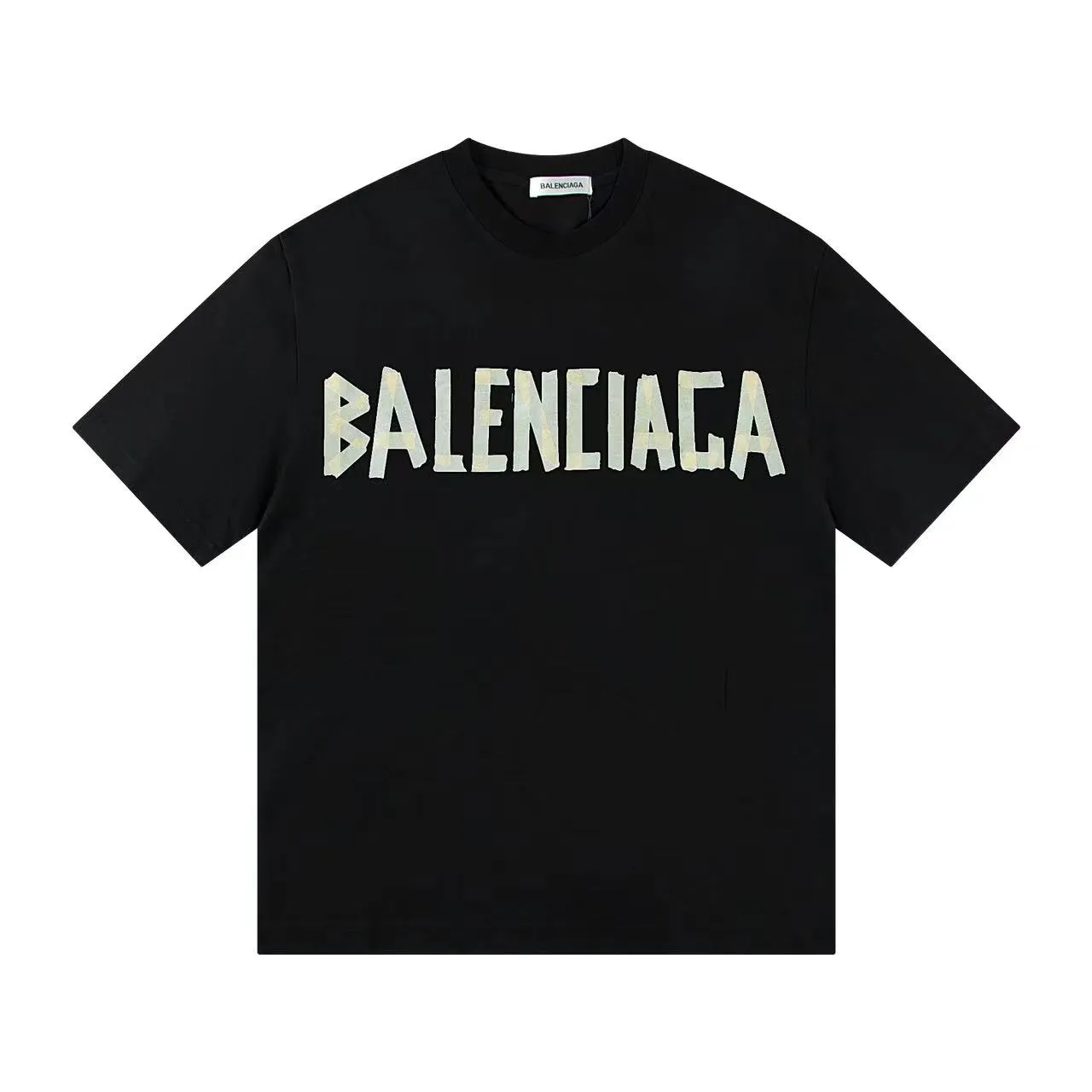 🅿️150 Style: 2025 new Balenciaga short-sleeved T-shirt Material: High version 300g double yarn combed cotton Size: S～XL Color: black and white Style number: H003