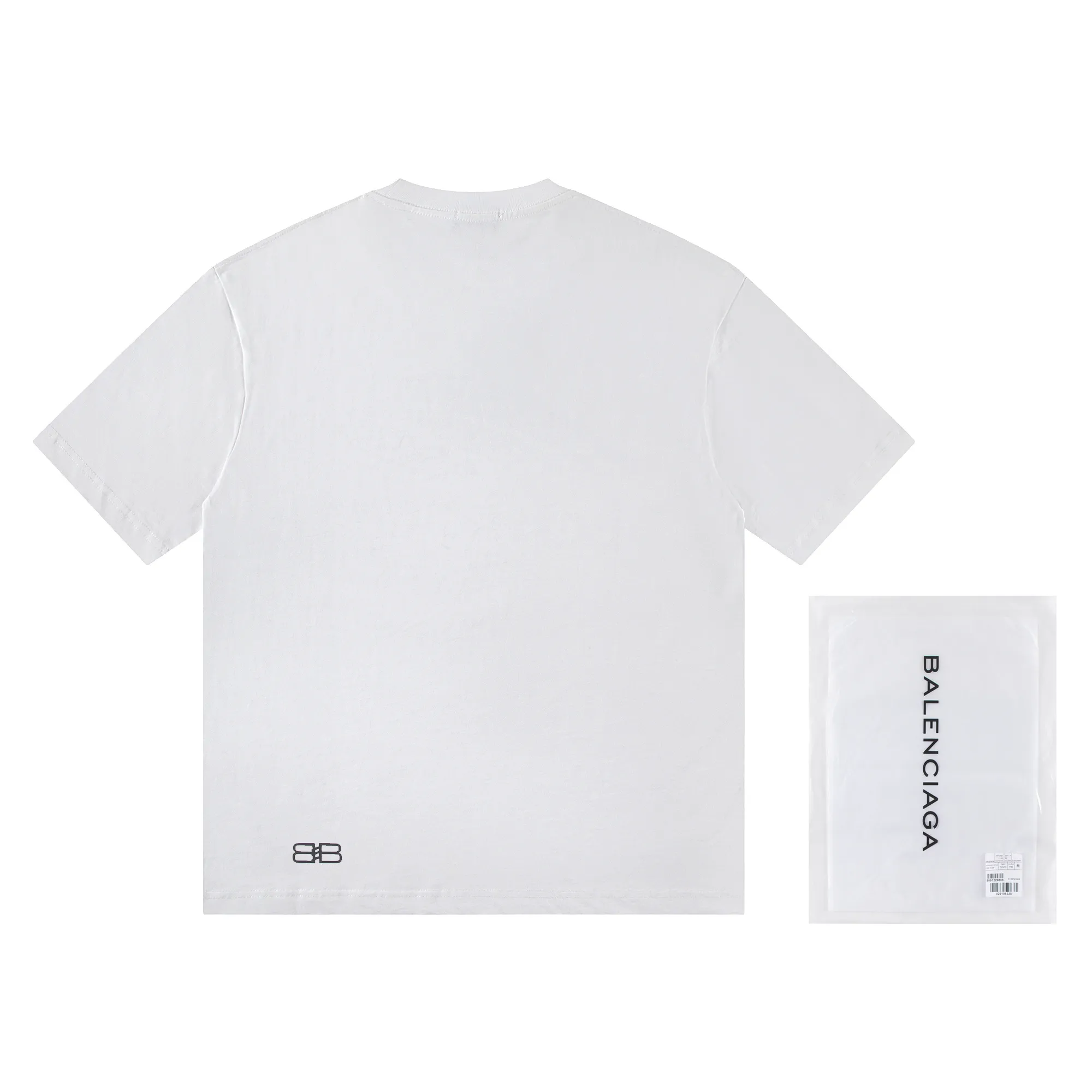 🅿️150 Balenciaga2026 horizontally stacked new T-shirt Material: Made of high version 300g double yarn combed cotton Size: S M L XL Color: black and white Style number: W2807