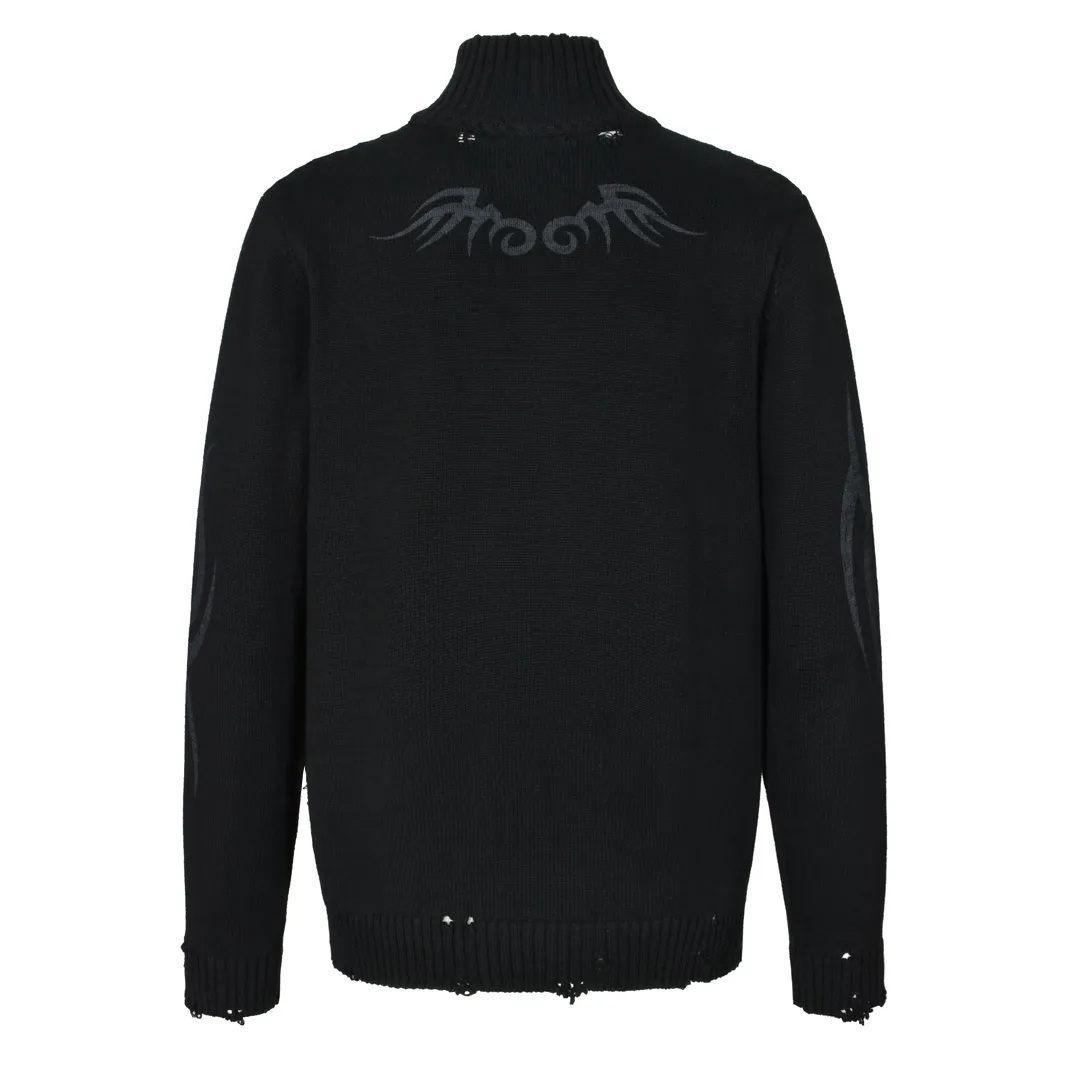 🅿️490 (1:1 original order quality) BLCG 24FW flame totem zipper sweater. Originally purchased for 21,500, limited edition quantity. Using 100% pure cotton yarn from the original channel, the wool is custom-woven and dyed according to the texture and luster of the fabric. The weaving method is dense and dense, restoring the vertical grain texture, and distinguishing it from the wrong plain-weave smooth version on the market, which is costly. The special glue printing process is used, which is characterized by using high-performance glue for printing, which creates a fractured and broken visual effect on the printed pattern. The special printing process is used to simulate the cracking effect. After the finished garment is washed and frayed, the process is very cumbersome. The custom-made No. 5 distressed zipper head is decorated with BB lettering. The style is original and the same style for men and women. size: S-L
