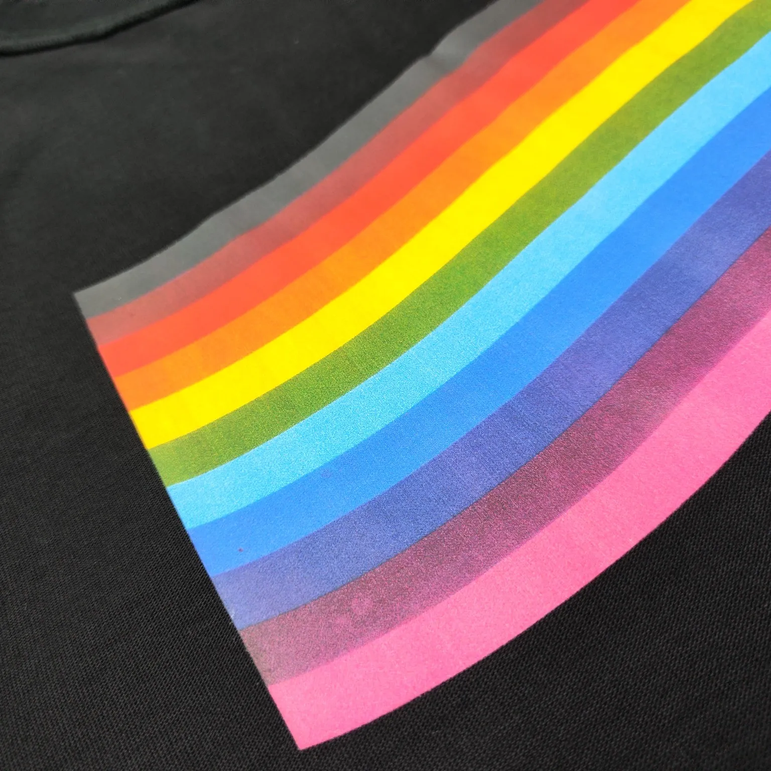 ♻️💯Reference model picture for the upper body❤️【Latest new】Top version - BALENCIAGA - Balenciaga rainbow flag short-sleeved T-shirt. Original development of custom-woven fabric process, washing and water treatment. High-gram weight 300g fabric, full texture, clean cloth, soft and comfortable. Solona thread custom dyeing without color difference It is made of fine cotton plain knitted custom-dyed fabric, and the custom-woven cross brace rib is dyed in the same cylinder to ensure no color difference. It follows the original process and is trimmed narrowly. The front is decorated with a rainbow flag art print. It is made of original color and special glue of the same color. It is hand-screen printed and uses screen printing as a transparent base to solidify the color. It has strong quality stability and the viscosity of the color paste should be adjusted appropriately, which is beneficial to the fabric's uniform sizing and smooth pattern. Through special cutting and sewing techniques, the garment is turned inside out to create a unique visual effect. The inside-out design can highlight the layering of clothing and make the overall shape richer and three-dimensional. Double chain stitching on the back shoulders, customized new collar label os dropped shoulders, loose version, same style for men and women Color: Black Size: XS-L P:270
