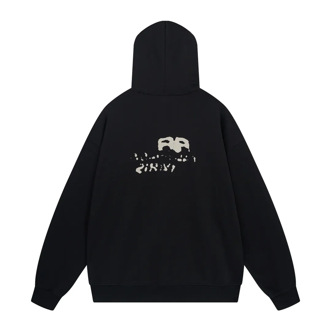 🅿️300 Detailed picture [Top version. Official website quality] BALENCI*GA/Paris BALENCI*GA#BB hand-painted graffiti long-sleeved hooded sweatshirt. 2023 autumn and winter new products. Brick cabinet synchronization. The fabric is made of Paris ZP custom-woven and dyed cotton double-yarn David sweatshirt. The weight is 450 grams, the cloth surface is clean. The cloth pattern is clear. Soft and comfortable. Good color fastness. Not easy to change color. The threads are woven and dyed with no color difference. The printing uses a round machine hand-painted effect. No burrs. The color follows the original board. The whole piece of clothing is hand-made and worn. The brick cabinet is restored. The version adopts the OS loose shoulder style. Same style for men and women. Coding: BL238018 Color: black, white, gray blue, pink Size: XS S M L