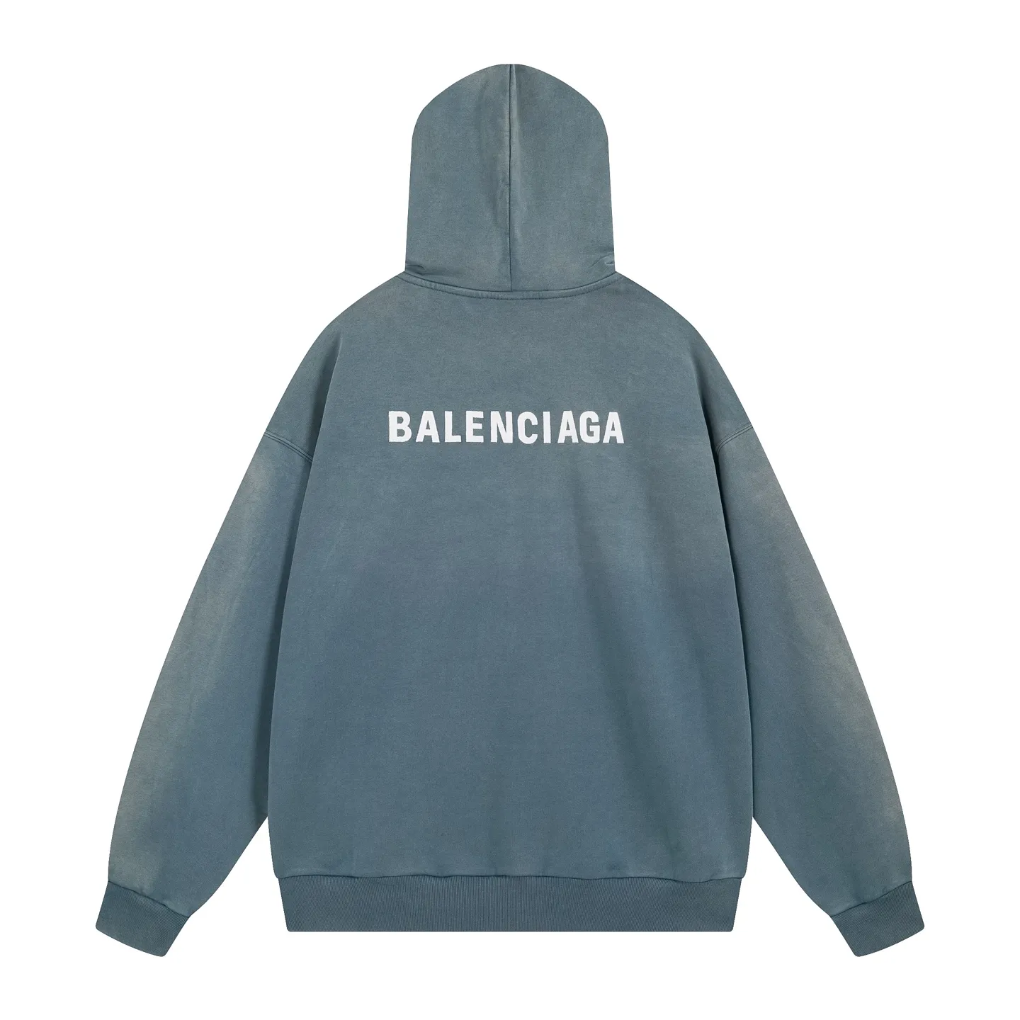 🅿️370 BALENCI*GA Paris small letter embroidery hooded long-sleeved sweatshirt. The front pattern is imported from Tajima embroidery machine. The ready-made clothes are sprayed with horse wash to make them old. The letters are clear. The effect is three-dimensional. Exclusively pattern-woven and dyed 460g fabric. Threads are dyed in the same vat with zero color difference. Brick cabinet synchronization. Welcome to compare. Same style for men and women -Color: washed purple washed blue -SIZE: Xs S M L Style number 8969#