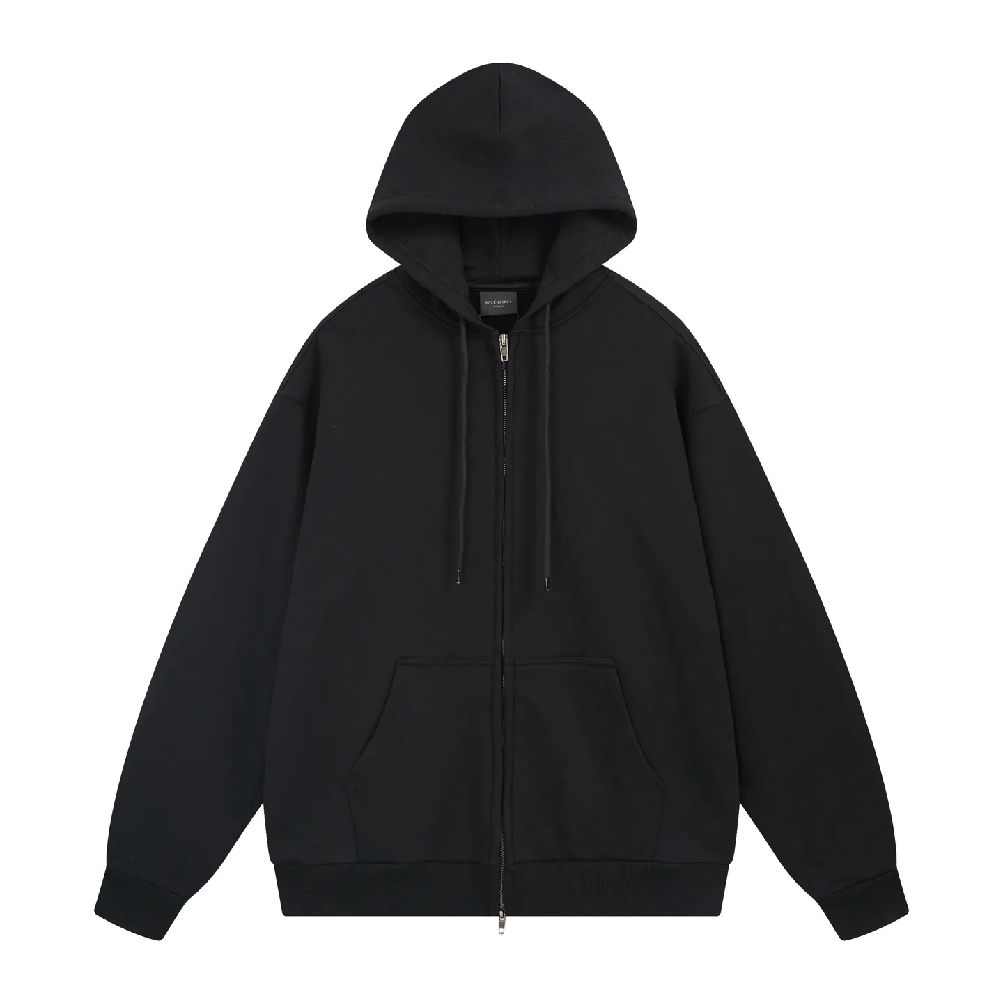 🅿️380 detailed pictures [Top version. Official website quality] BALENCI*GA/Paris. 25ss latest model. Masking tape pulp printed cardigan zipper hooded sweatshirt. The brick cabinets are synchronized. The fabric is made of Paris ZP custom-woven and dyed cotton sweatshirt. Weighing 460 grams, the cloth surface is clean. The cloth pattern is clear, soft and comfortable, and the threads are dyed with no color difference. The classic pattern is printed with environmentally friendly imported materials, and the tape pattern is glued. The letters are clear and the effect is three-dimensional. Restored brick cabinets. Different market currencies, welcome to compare. The version adopts OS loose shoulder design. The same style for men and women. Code: BL259902 Color: black, off-white Size: XS S M L