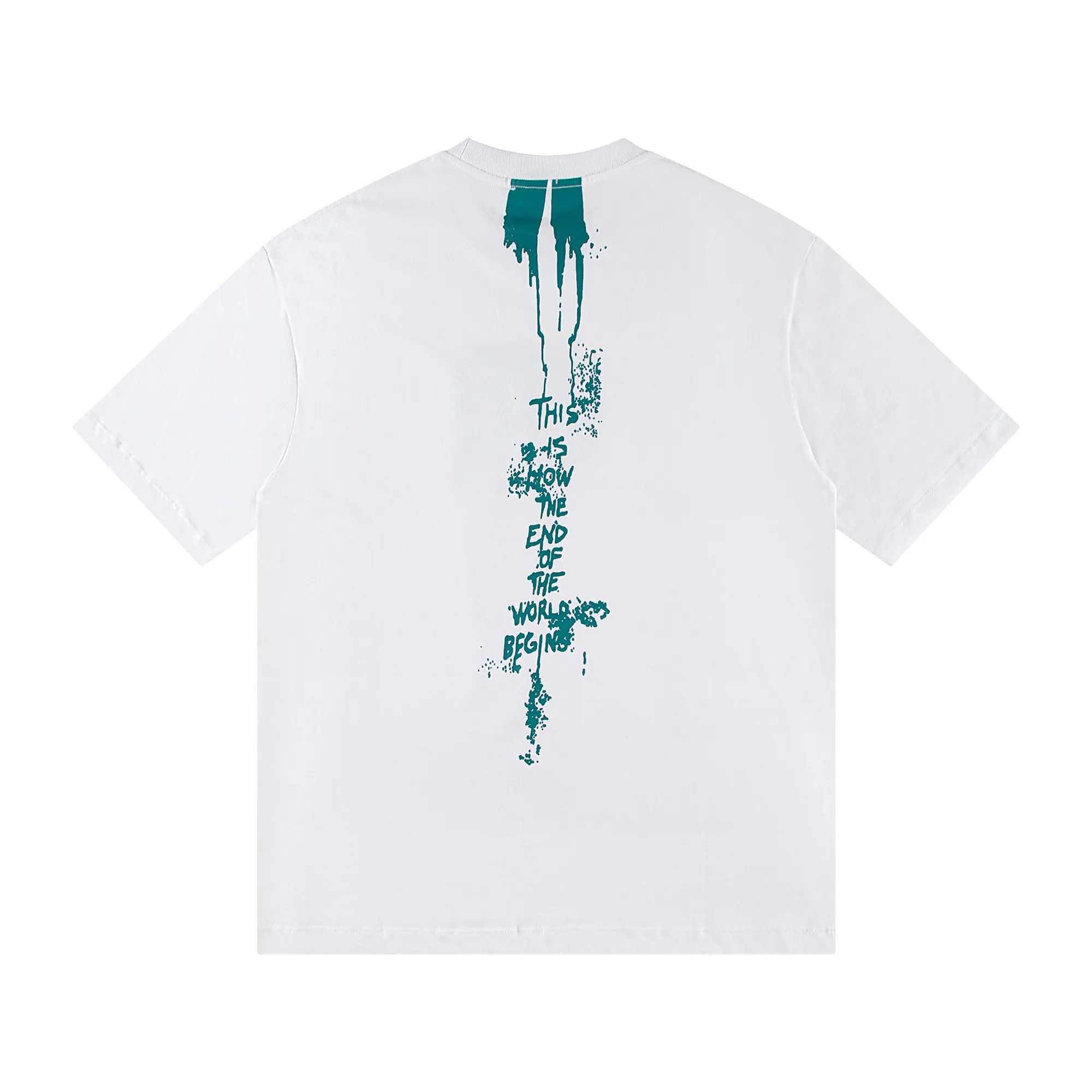 🅿️146 Style: 2026 new Balenciaga short-sleeved T-shirt Material: High version 300g double yarn combed cotton Size: S～XL Color: White Style number: H1053