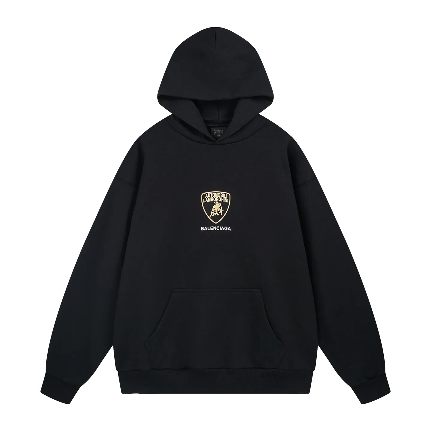 🅿️340 BALENCI*GA Paris co-branded Lamborghini Lamborghin style hooded long-sleeved sweatshirt. The front printing is printed with imported environmentally friendly glue. The letters are clear. The effect is three-dimensional. Exclusively woven and dyed 460g fabric. Threads are dyed in the same cylinder with zero color difference. Brick cabinet synchronization. Welcome to compare. Same style for men and women -Color: black -SIZE: Xs S M L Style number 8961#