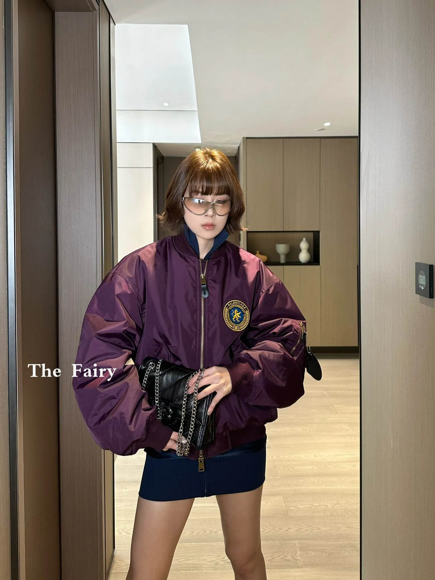 Balenciaga / Balenciaga Manchester United Lion Badge Flying Zip Cotton Jacket Upper Body Consultation Pictureℹ️