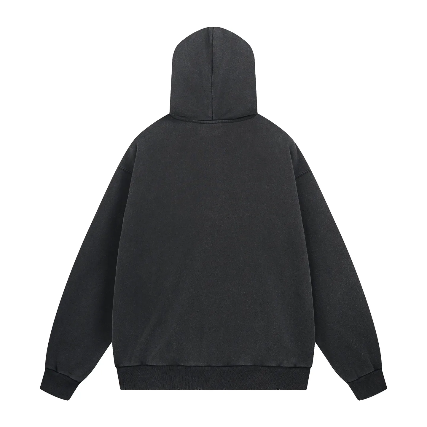 🅿️340 real photos [Top version. Official website quality] BALENCI*GA/Paris #2025 new style washed hooded sweatshirt with letter LOGO chest patch embroidery, ready-to-wear washed and worn, full of design. Welcome to compare. The fabric is made of Paris ZP custom-woven and dyed cotton. The weight is 460 grams. The cloth surface is clean. The cloth pattern is clear, soft and comfortable. The threads are dyed with no color difference. The classic letter LOGO is embroidered with imported Tajima embroidery machine. The effect is three-dimensional. Restore the brick cabinet, adopt OS loose shoulder style. Same style for men and women. Code: BL258960 Color: washed black Size: XS S M L