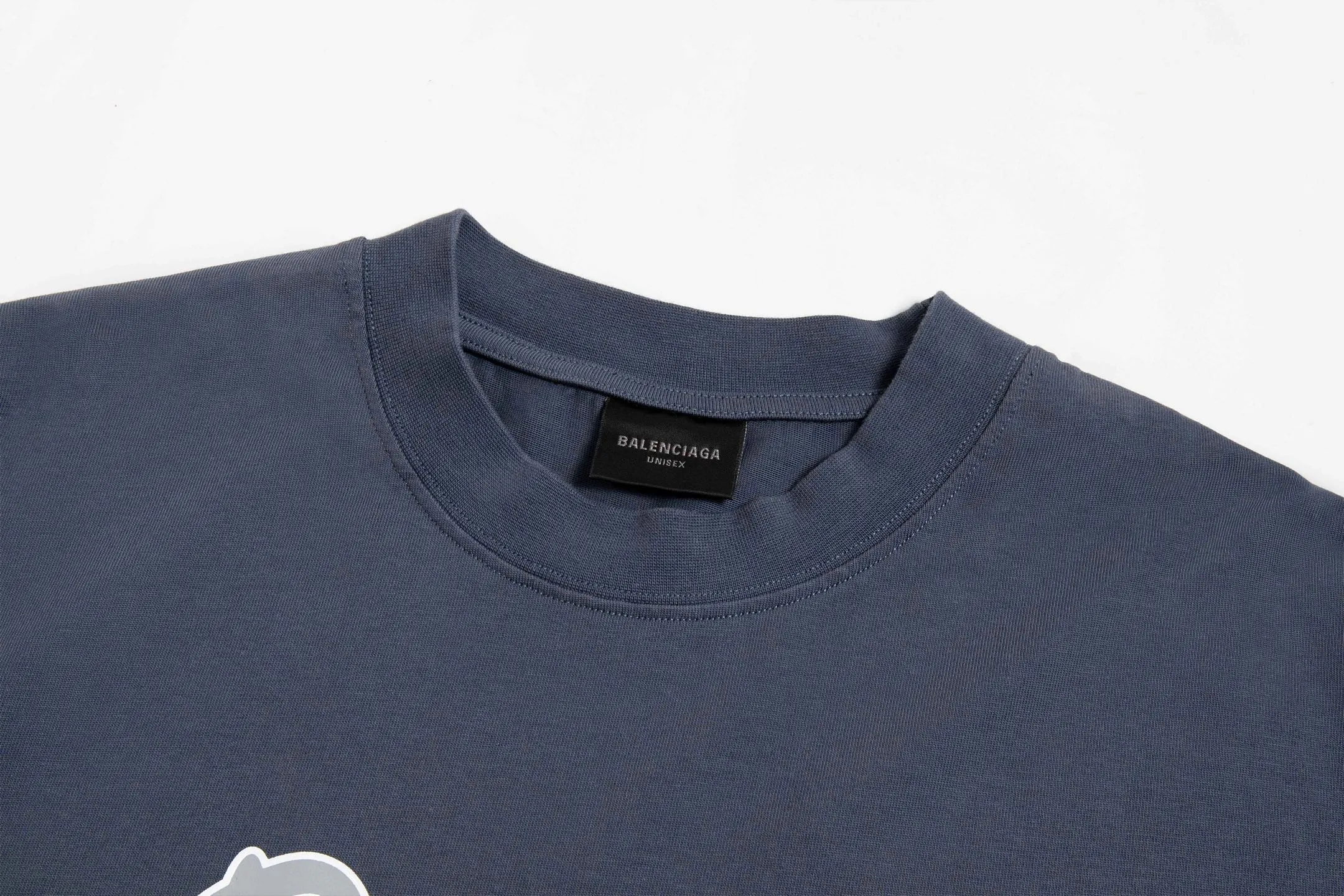 🅿️170 9173# Detailed picture Top version [[BALENCIA*GA] official website quality Paris co-branded front enjoy Paris art print short-sleeved T-shirt OS version loose dropped shoulders Unisex style Fabric: 260g 100% cotton double yarn Process: front printing Garment wash Shape solid color Color: red blue white Size: XS S M L