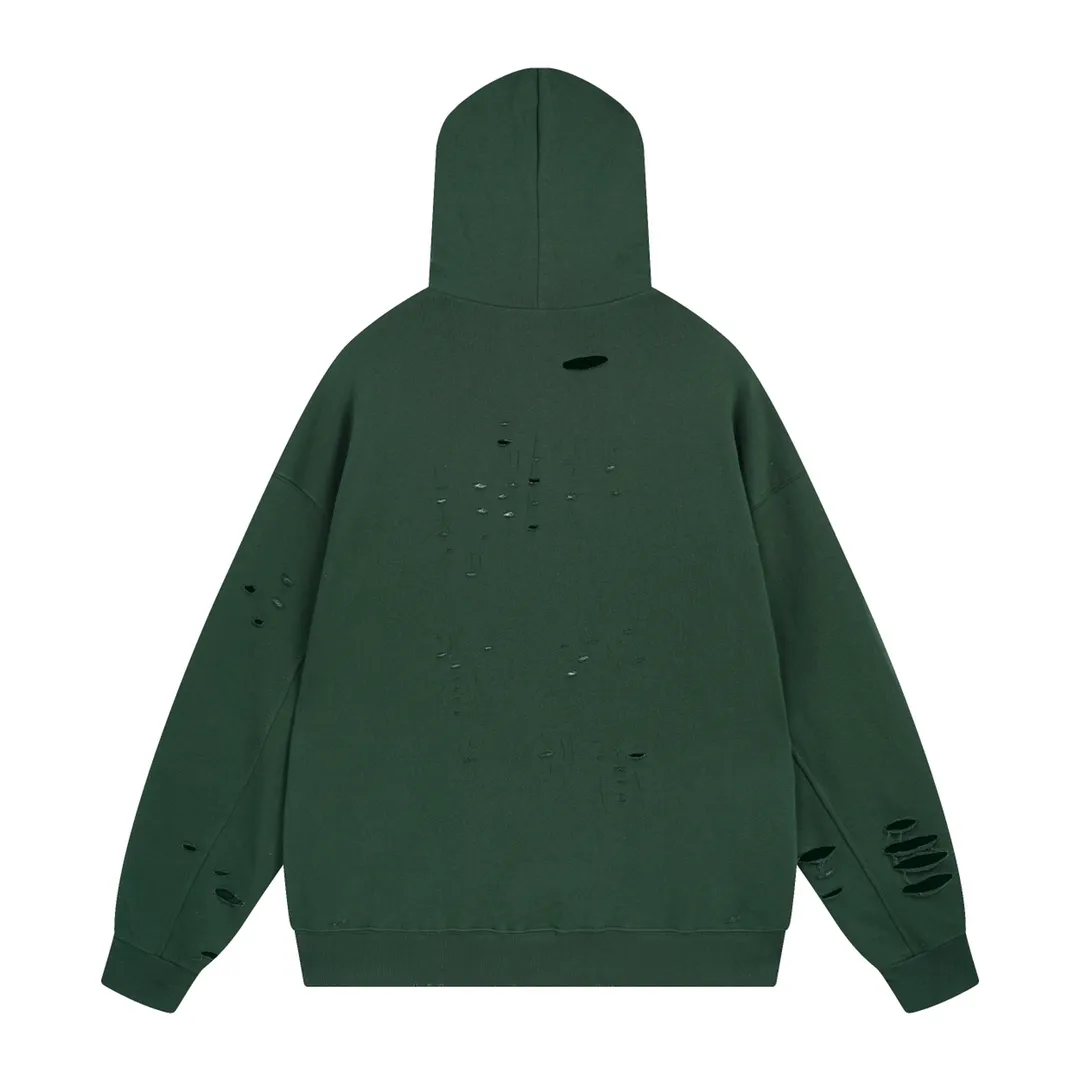 🅿️396 Detailed picture [Top version. Official website quality] BALENCI*GA/Paris. Classic style. 22SS #BALENCI*GA# Artistic ripped hole and velvet inner two-piece hooded sweatshirt. Autumn and winter brick cabinets are synchronized. Welcome to compare. The fabric is made of Paris ZP custom-woven and dyed cotton double yarn David coat with velvet lining. The fabric pattern is clear, soft and comfortable. The threads are woven and dyed with no color difference. The classic letter LOGO adopts precision stencils, imported environmentally friendly rubber paddles, and turtle crack printing, with a three-dimensional effect. Garment positioning art is worn with holes, hem threads, hat brim, and bag mouth are hand-worn vintage. Restore brick cabinets, and adopt OS loose shoulder style. Same style for men and women Coding: BL238001 Color: Black. White. Hulan. Brown. Dark green. Burgundy. Purple Size: XS S M L