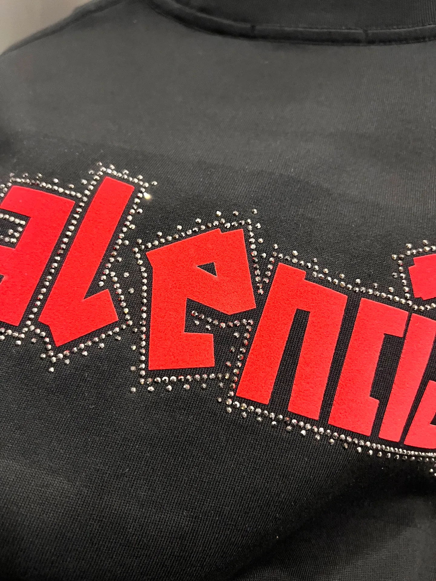 🅿️190 BAL Balenciaga 2025 autumn and winter new short-sleeved T-shirt, classic logo printing + hot diamond process, same style for men and women, loose version, S M L XL XXL, five sizes, color: black, white, Angora red