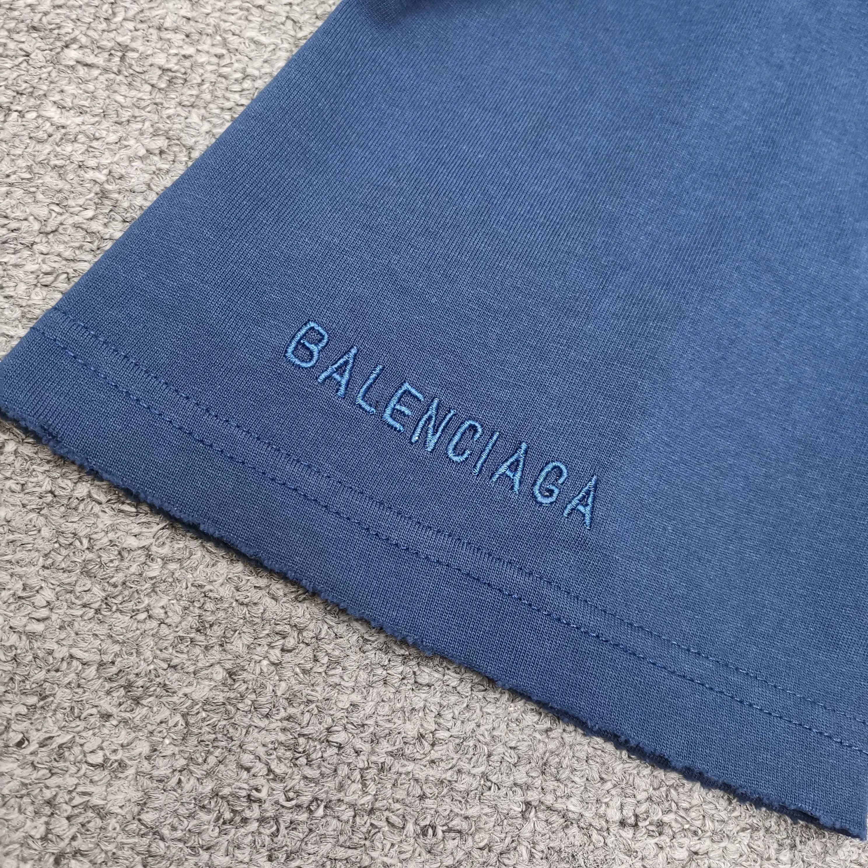 Top tested version ⭐️ Balenciaga SS25 Brand Ambassador Fanclub Series Printed pattern short-sleeved T-shirt Loose fit Color: Dark Blue Size: XS S M L P280