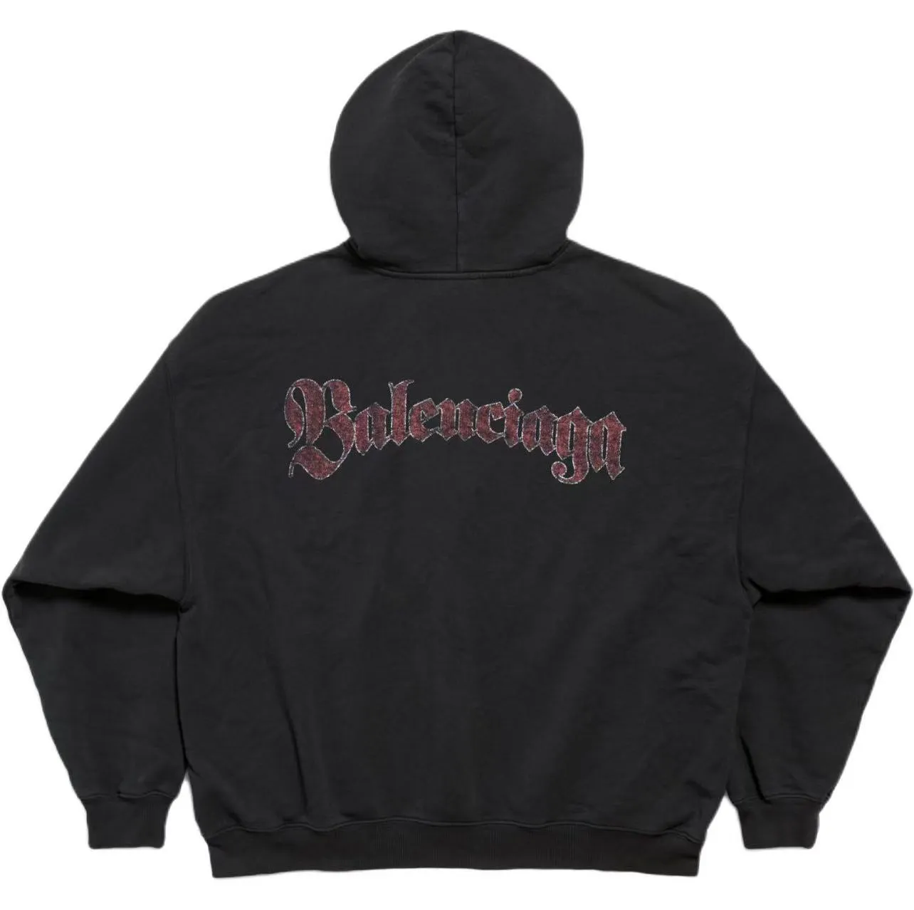 🅿️340 real photos [Top version. Official website quality] BALENCI*GA/Paris.SS25 latest front badge icon and back letter LOGO computer direct-printed hooded long-sleeved sweatshirt. The brick cabinets are synchronized. The authentic product is developed at the first time. The fabric is made of Paris ZP custom-woven and dyed cotton sweatshirt. Weighing 460 grams, the cloth surface is clean. The cloth pattern is clear, soft and comfortable. The threads are dyed with no color difference. The printing adopts imported direct-injection printing. The letters are clear and the effect is three-dimensional. The version adopts OS loose shoulder design. Same style for men and women. Code: BL259975 Color: Black Size: XS S M L