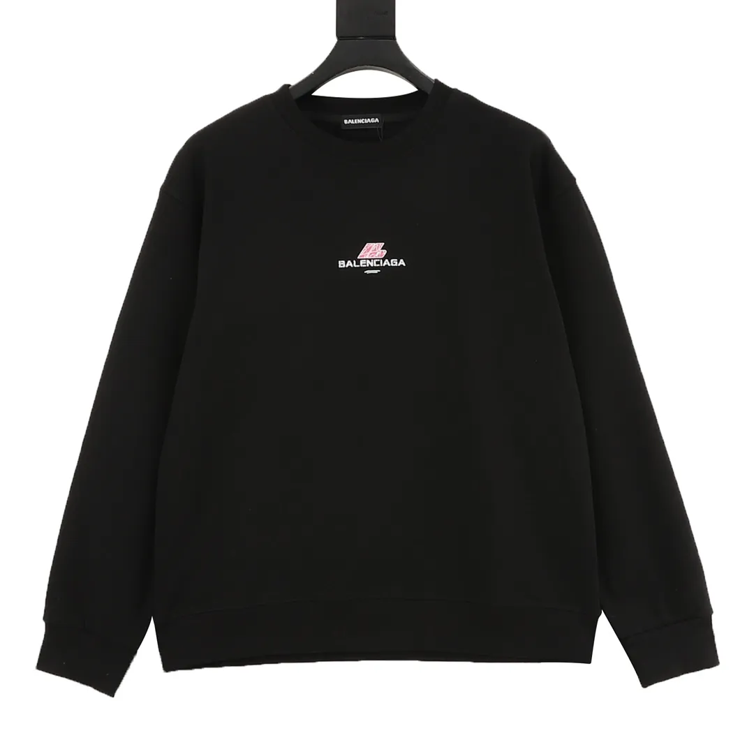 🅿️500 Balenciaga 25FW crack print round neck sweatshirt 480g high-grade combed cotton fabric counter collar label purchase-grade white thick plate hang tag original hanging grain three-dimensional foam print on the front and back strong sense of layering same style for men and women couple style oversize version loose size: S-XL