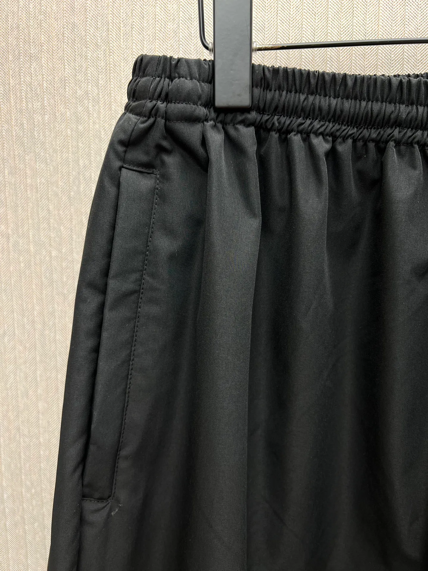 🅿️510 Paris 25ss new Balenciaga x Automobili Lamborghini joint model Lamborghini mid-waist elastic belt casual pants loose fit men's black code number: 42.44.46.