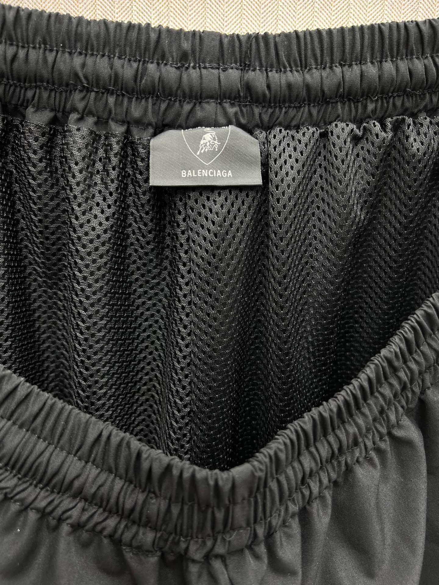 🅿️510 Paris 25ss new Balenciaga x Automobili Lamborghini joint model Lamborghini mid-waist elastic belt casual pants loose fit men's black code number: 42.44.46.