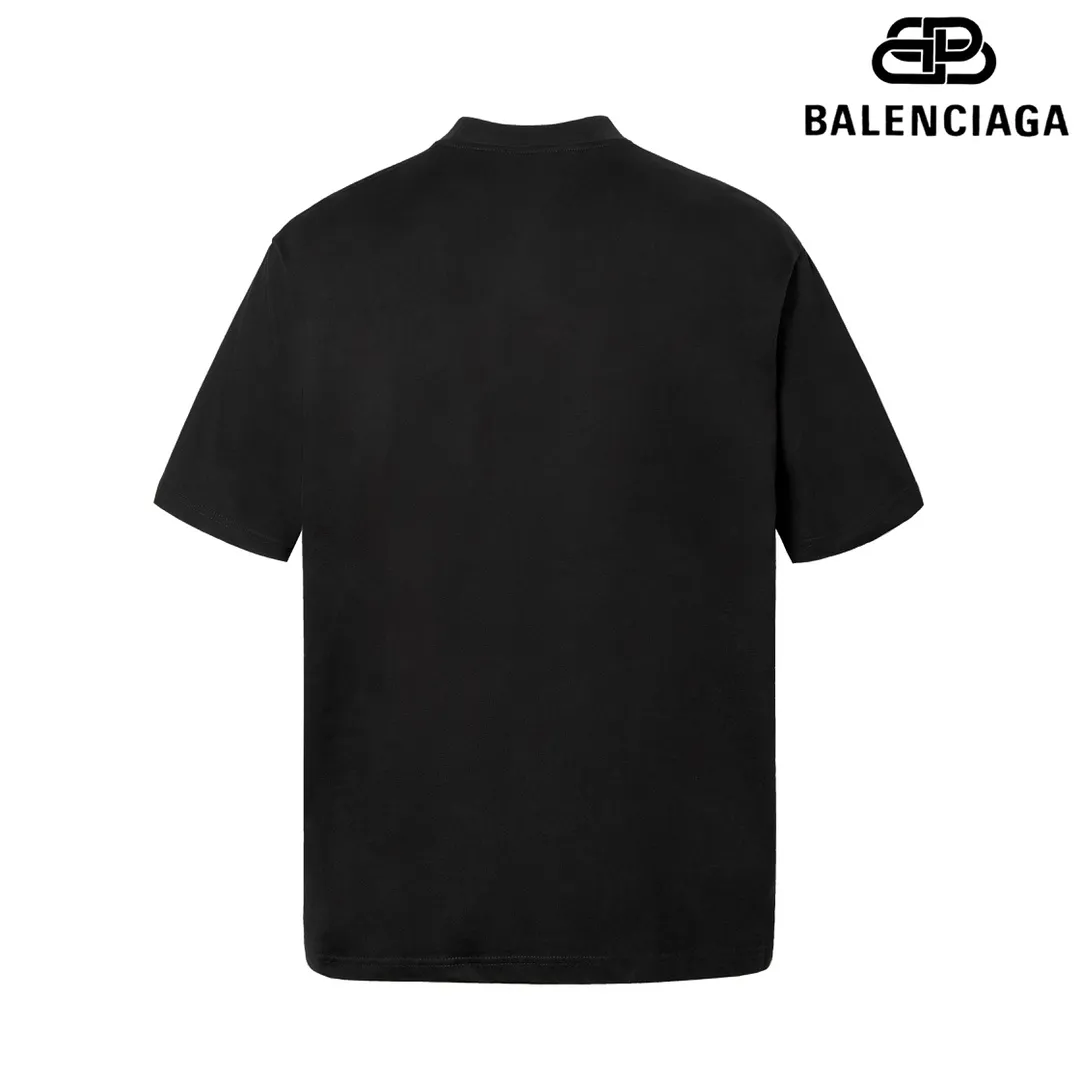🅿️180 9120# Detailed picture Top version [[BALENCIA*GA] official website quality Paris new black 8 pear Gautama short-sleeved T-shirt OS version Loose dropped shoulders Unisex style Fabric: 260g 100% cotton double yarn Technology: Front panel digital direct printing Garment washing Shape solid Color: Black White Size: XS S M L