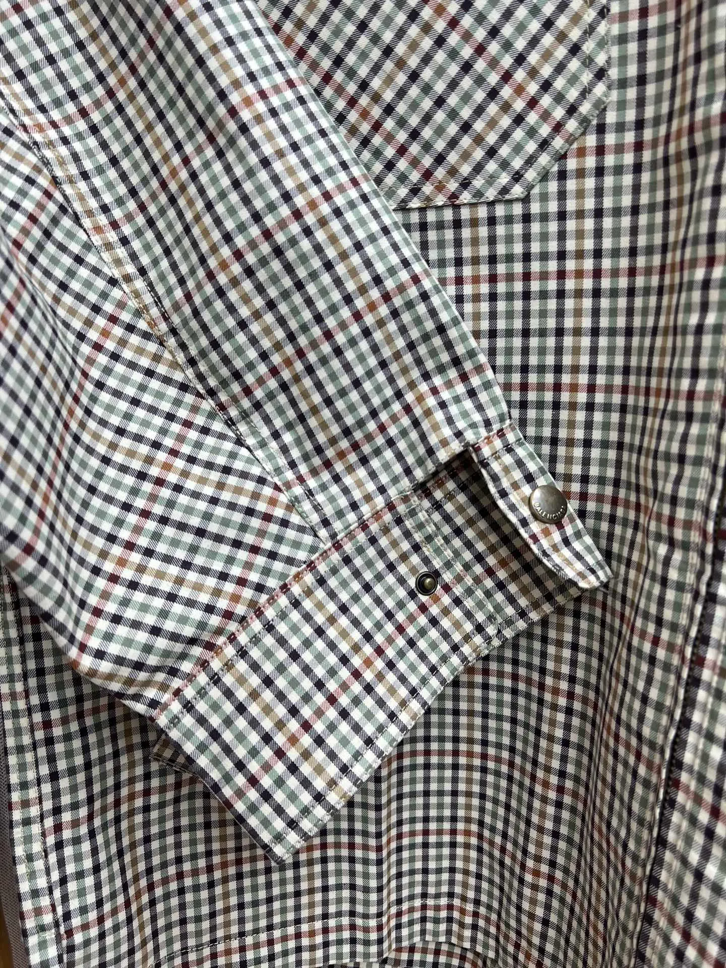 🅿️650 Paris 25ss new plaid flannel zipper long-sleeved shirt, loose fit, men's size: 0.1.2.3.
