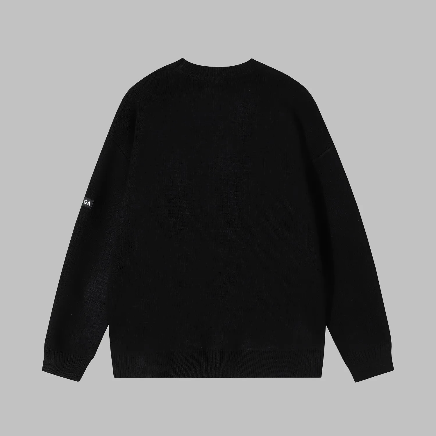 🅿️260 High quality 8825 Balenciaga. Simple and lazy silhouette sweater with a relaxed atmosphere in autumn and winter. Made of pure wool. Warmth and texture coexist. It is easy to wear and look good. The thickness and weight are both online. The pattern and weave are consistent. Comparable to the os version -xs-l - black