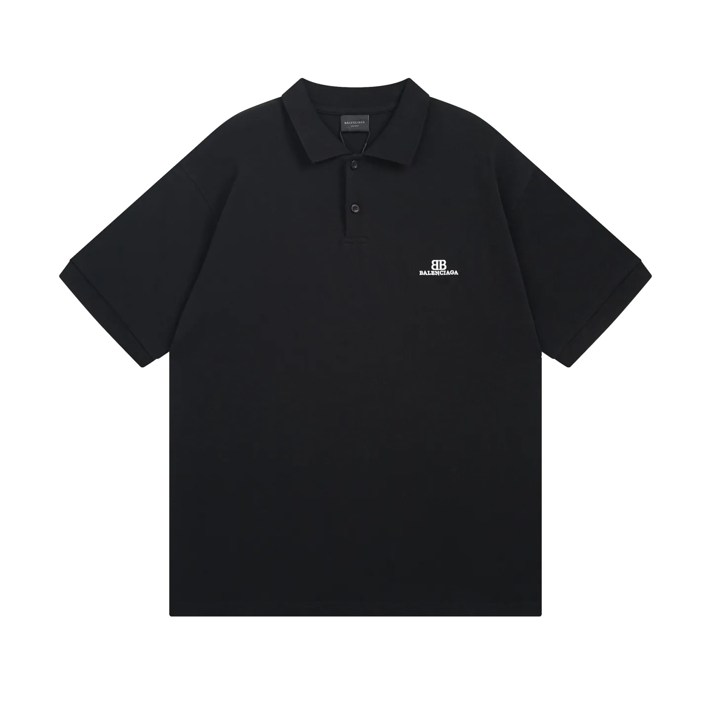 🅿️200 Actual pictures [Top version. Official website quality] BALENCI*GA/Paris #2025 new style, Paris classic LOGO double B embroidered POLO shirt, pure cotton rib cuffs, welcome to compare! The fabric is made of Paris ZP custom-woven and dyed cotton pique, with a weight of 260 grams. The cloth surface is clean. The cloth pattern is clear, soft and comfortable. The threads are woven and dyed with no color difference. The embroidered LOGO is embroidered using imported Tajima embroidery machine. The effect is three-dimensional. Restore the brick cabinet, adopt OS loose shoulder style. Same style for men and women. Coding: BL252205 Color: black, white Size: XS S M L