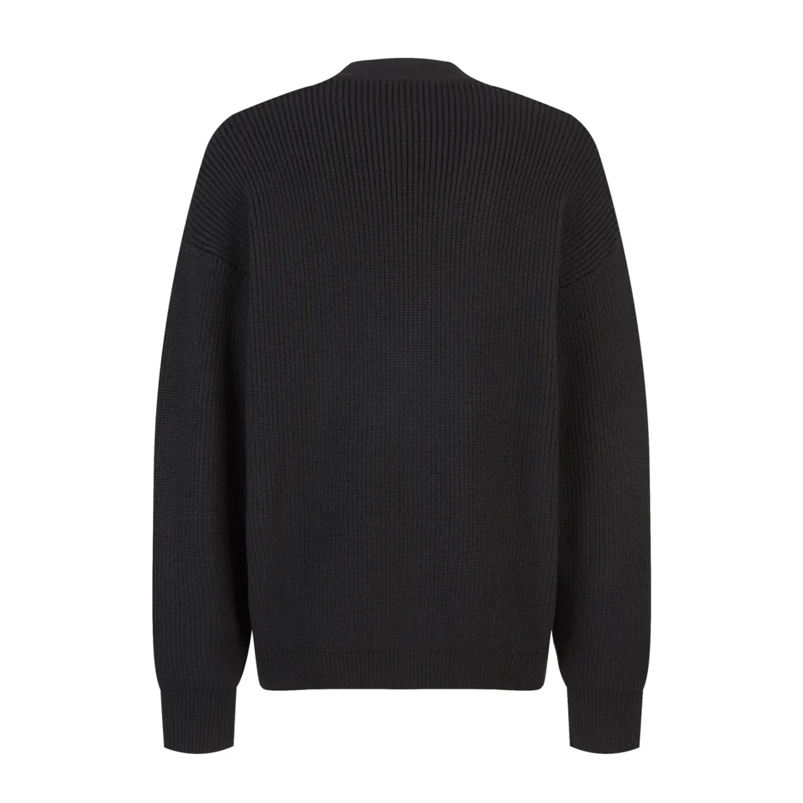 🅿️520 [Exclusive supply] BLCG sleeve-arm silicone leather label knitted cardigan (black) The original version was purchased and developed for 16,800. The fabric is made of custom-woven Xinjiang 45-count worsted wool yarn, which is not easy to pill, shrinks, and deforms. Cixing CX model has dual systems, 7 needles and 5 wool knitted piques, synchronized with luxury methods, and 1*1 rib knitting on the hem and cuffs. The large-body pique ingot weave is full of bumps and convexes, the armbands are molded with small glue labels, and the armbands are sewn with hand-cranked threads. Customized natural resin engraved buttons, the whole piece is made of special wool washing technology, OS silhouette is cut in a loose version, different from the old model with 23 fine needles, the latest version and the latest technology, the upper body has a stylish and good texture. Size:S-M-L