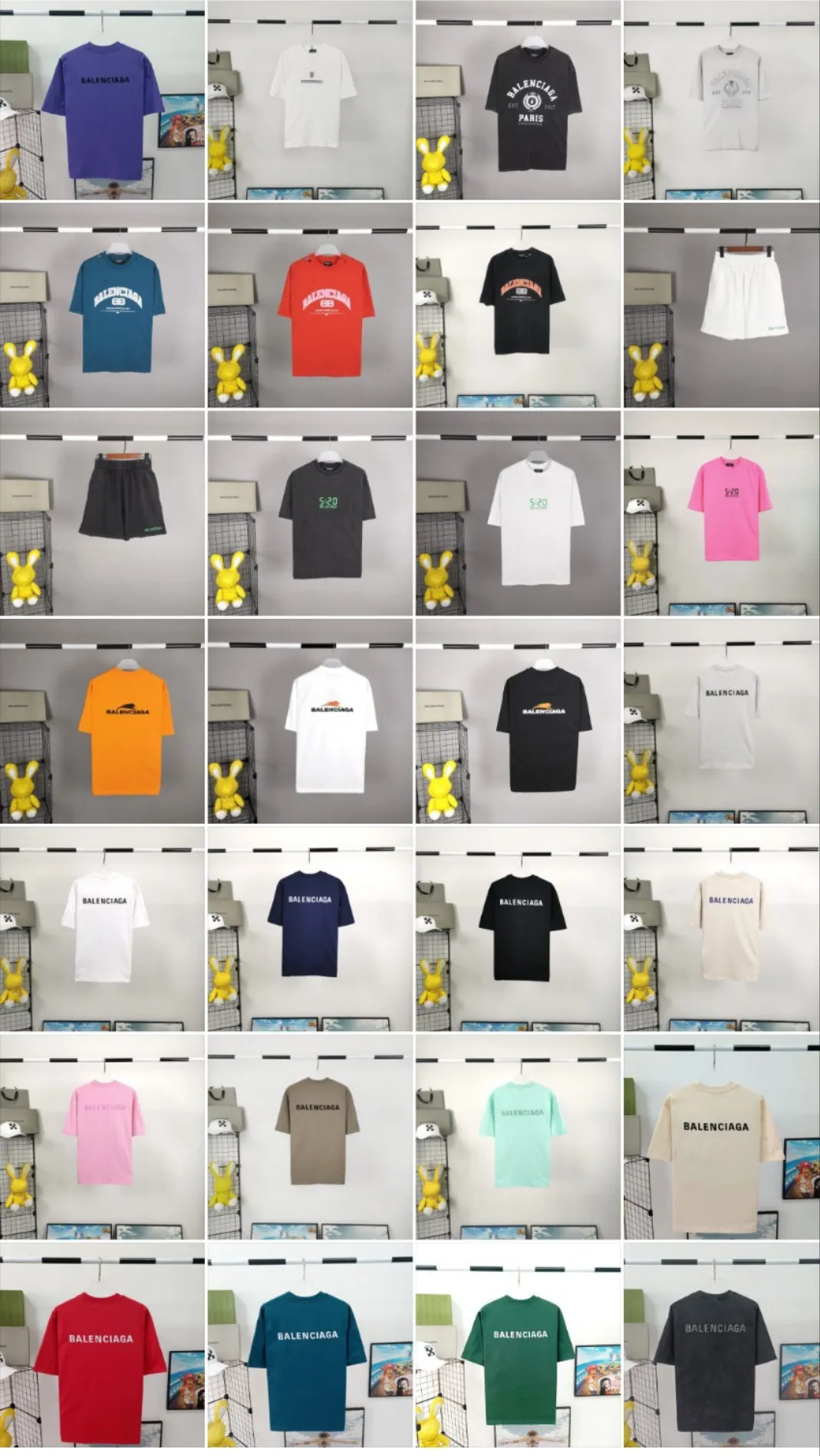 【BALENCIAGA】🏅Large collection of short sleeves. The models not seen in the photo album are all being updated. The top version, all ZP versions, are enough to compete with the so-called top versions in Quanzhou and Zhongshan. All fabrics of different colors are custom-woven and dyed, which can ensure no color difference. Washable labels are customized, and the printing process is all ZP synchronized. It’s full of details and will come with an envelope after everything is online.  Welcome to the leverage. PS: Based on the suggestions of many senior partners, from now on, the backgrounds of all product images will be changed. Chromatic aberration and exposure problems have been solved.