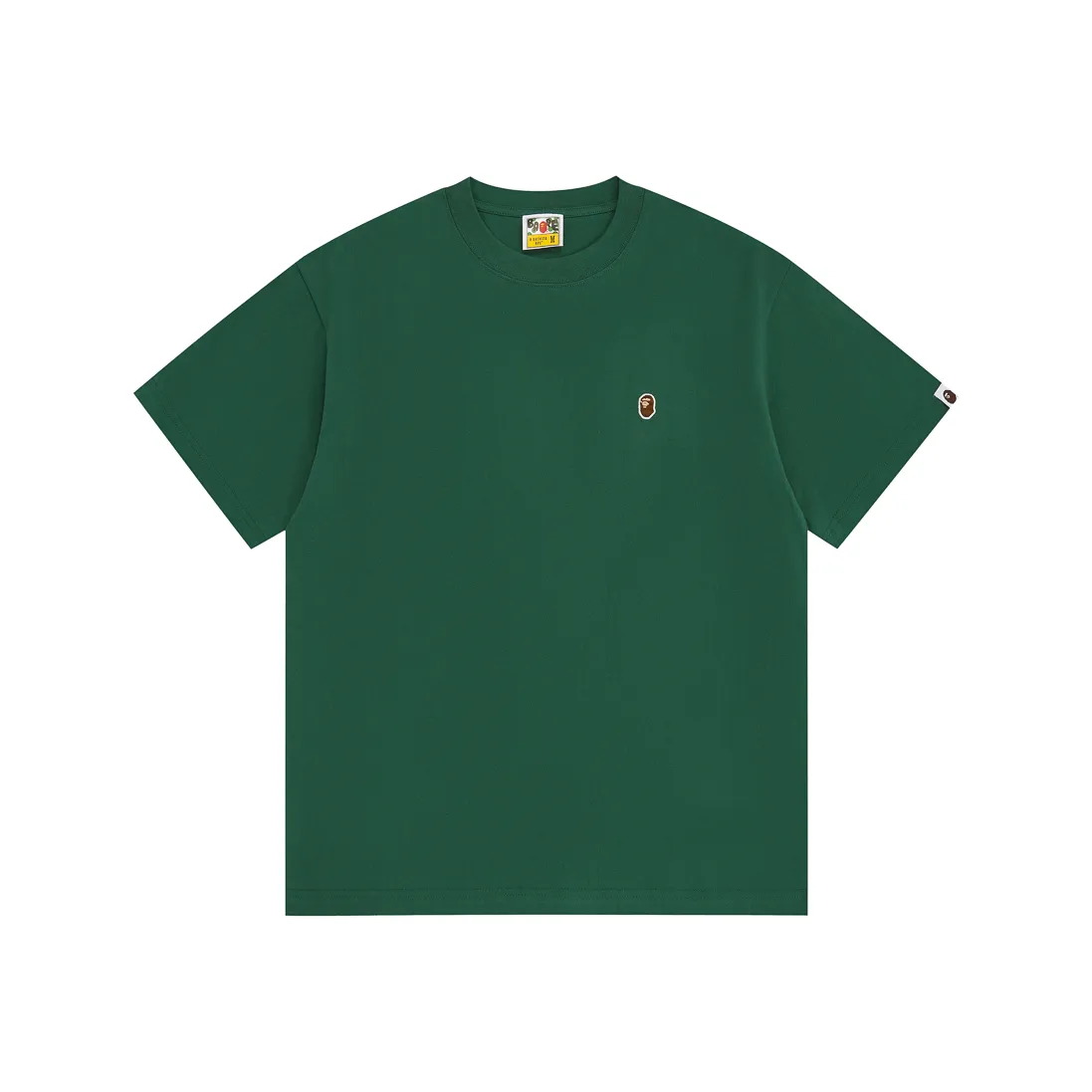 Style No.: SC Short Sleeve-10000#p110💰 BAPE Classic Embroidered Ape Badge Small Label Color: Black Gray Klein Blue Raspberry Rose Burgundy Navy Coffee Green Size: S M L XL XXL Weight: 260 grams of pure cotton