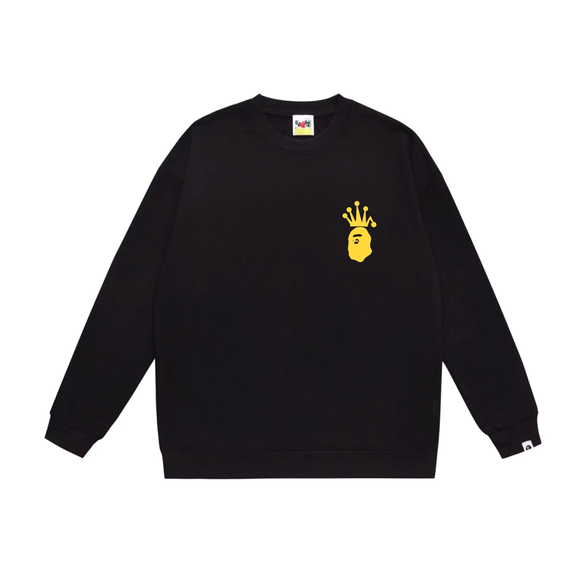 P150 model number SC508# terry 75 plus velvet 80 (top version) BAPE×STUSSY co-branded Stussy letter round neck sweatshirt Made of 350g large terry (drop shoulder large version) fabric, soft and non-pilling texture, imported environmentally friendly printing glue, bright and three-dimensional pattern, quality 💥Same style for men and women. The upper body is trendy. Color: black and red, white and red, gray and red, black and yellow, white and yellow, gray and yellow, black and white, white and black, gray and black. Size: S M L XL XXL
