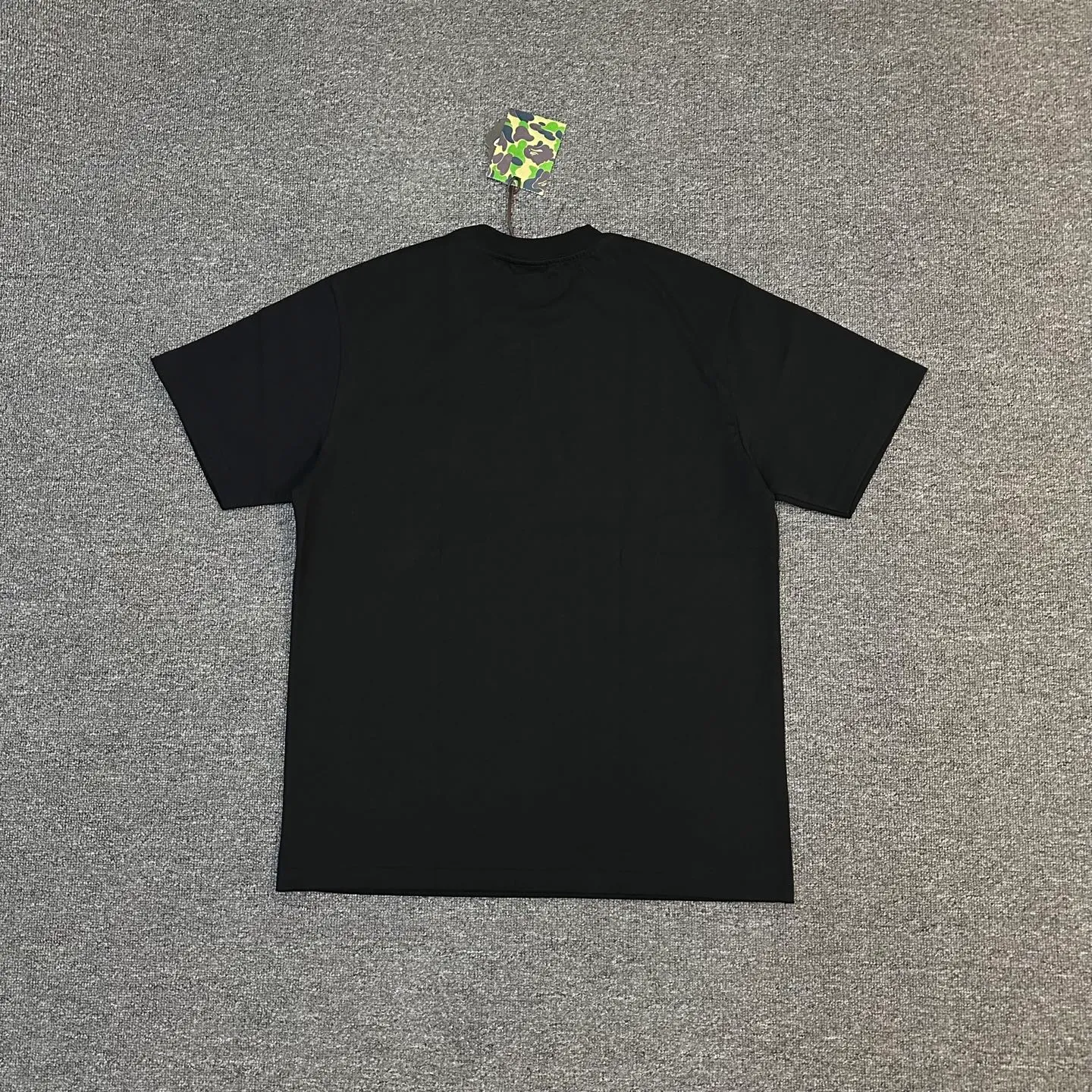 💰140 BAPE SS25 ape letter embroidered round neck 280g heavy linen cotton fabric ZP version Couple model: S-XXL [Black White Gray]