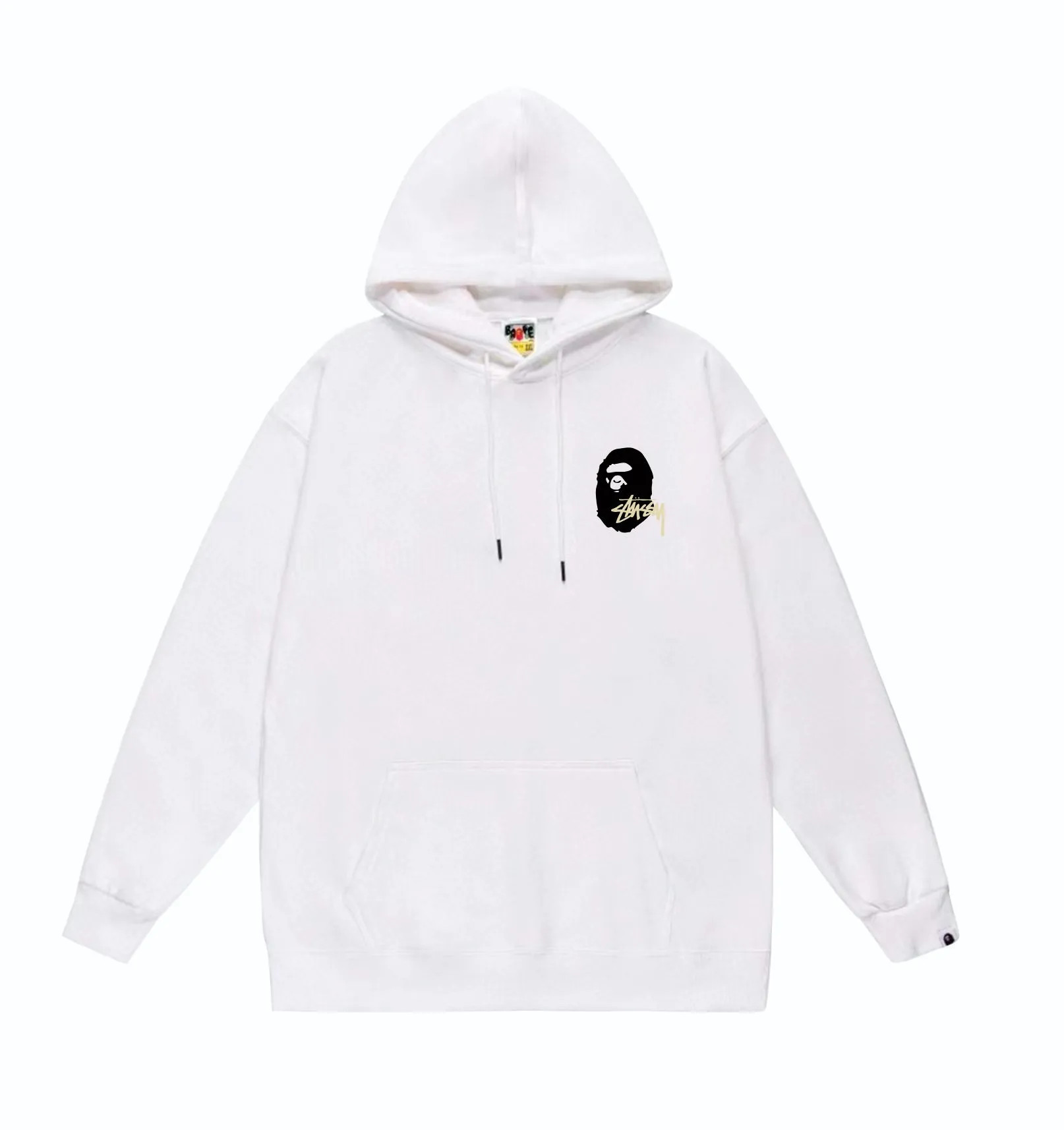 P160 model number SC810# terry 80 plus velvet 90 (top version) BAPE×STUSSY co-branded Stussy letter printed hooded sweatshirt Made of 380g large terry (drop shoulder large version) fabric, soft and non-pilling texture, imported environmentally friendly printing glue, bright and three-dimensional pattern, quality 💥Same style for men and women. The upper body is trendy. Color: white printed black, gray printed black, white printed purple, gray printed purple Size: S M L XL XXL