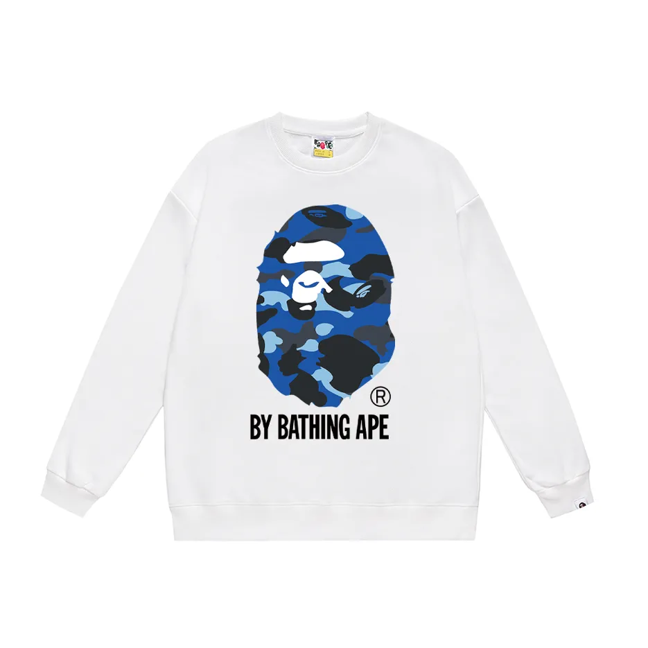 P150 model number SC455# terry 75 plus velvet 80 (top version) BAPE multi-color ape head pattern printed round neck sweatshirt. Made of 350g large terry (drop shoulder large version) fabric, soft texture and no pilling. Imported environmentally friendly printing glue. Bright and three-dimensional pattern. Quality 💥Same style for men and women. The upper body is trendy. Color: black pink, white pink, gray pink, black green, white green, gray green, black red, white red, gray red. Black and blue White and blue Gray and blue Black and purple White and purple Gray and purple Size: S M L XL XXL