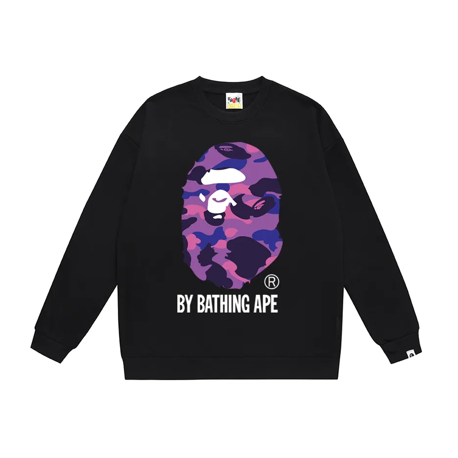 P150 model number SC455# terry 75 plus velvet 80 (top version) BAPE multi-color ape head pattern printed round neck sweatshirt. Made of 350g large terry (drop shoulder large version) fabric, soft texture and no pilling. Imported environmentally friendly printing glue. Bright and three-dimensional pattern. Quality 💥Same style for men and women. The upper body is trendy. Color: black pink, white pink, gray pink, black green, white green, gray green, black red, white red, gray red. Black and blue White and blue Gray and blue Black and purple White and purple Gray and purple Size: S M L XL XXL
