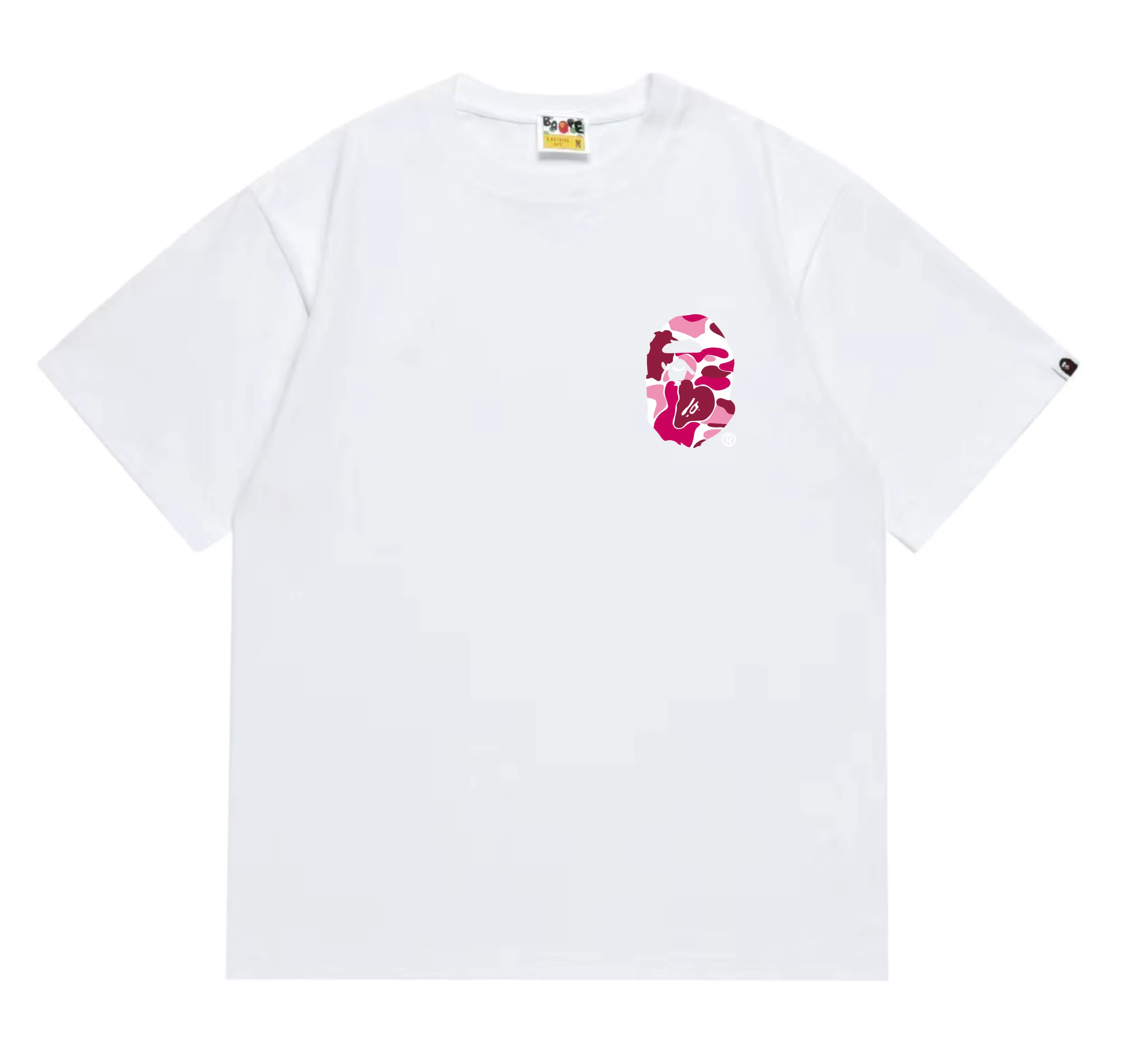 SC214#p110💰 (Top version) BAPE×Stussy co-branded Stussy letter ape print T-shirt Made of 260 grams of high-quality high-weave pure cotton fabric, double yarn combed, soft texture and no pilling Imported environmentally friendly printing glue, bright and three-dimensional pattern, quality 💥Same style for men and women, the upper body is trendy Color: Black White Gray Pink Red Size: S M L XL XXL