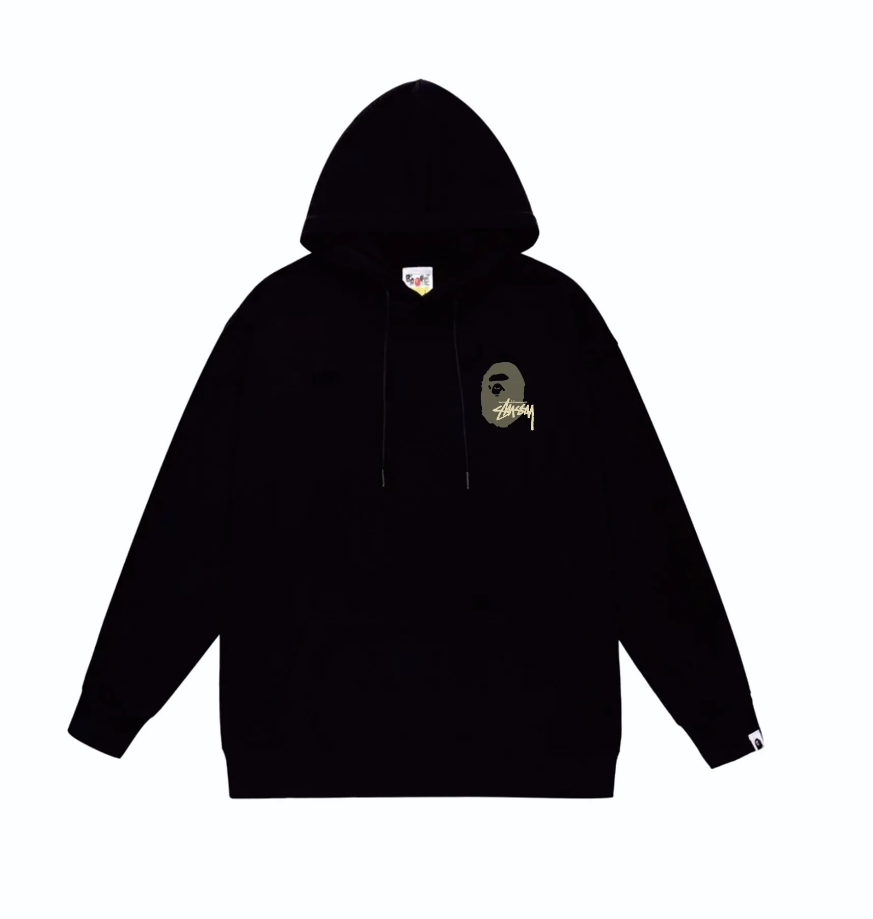 P160 model number SC810# terry 80 plus velvet 90 (top version) BAPE×STUSSY co-branded Stussy letter printed hooded sweatshirt Made of 380g large terry (drop shoulder large version) fabric, soft texture and no pilling Imported environmentally friendly printing glue The pattern is bright and three-dimensional Quality 💥Same style for men and women The upper body is fashionable Color: Black printing yellow White printing yellow Gray printing yellow Size: S M L XL XXL