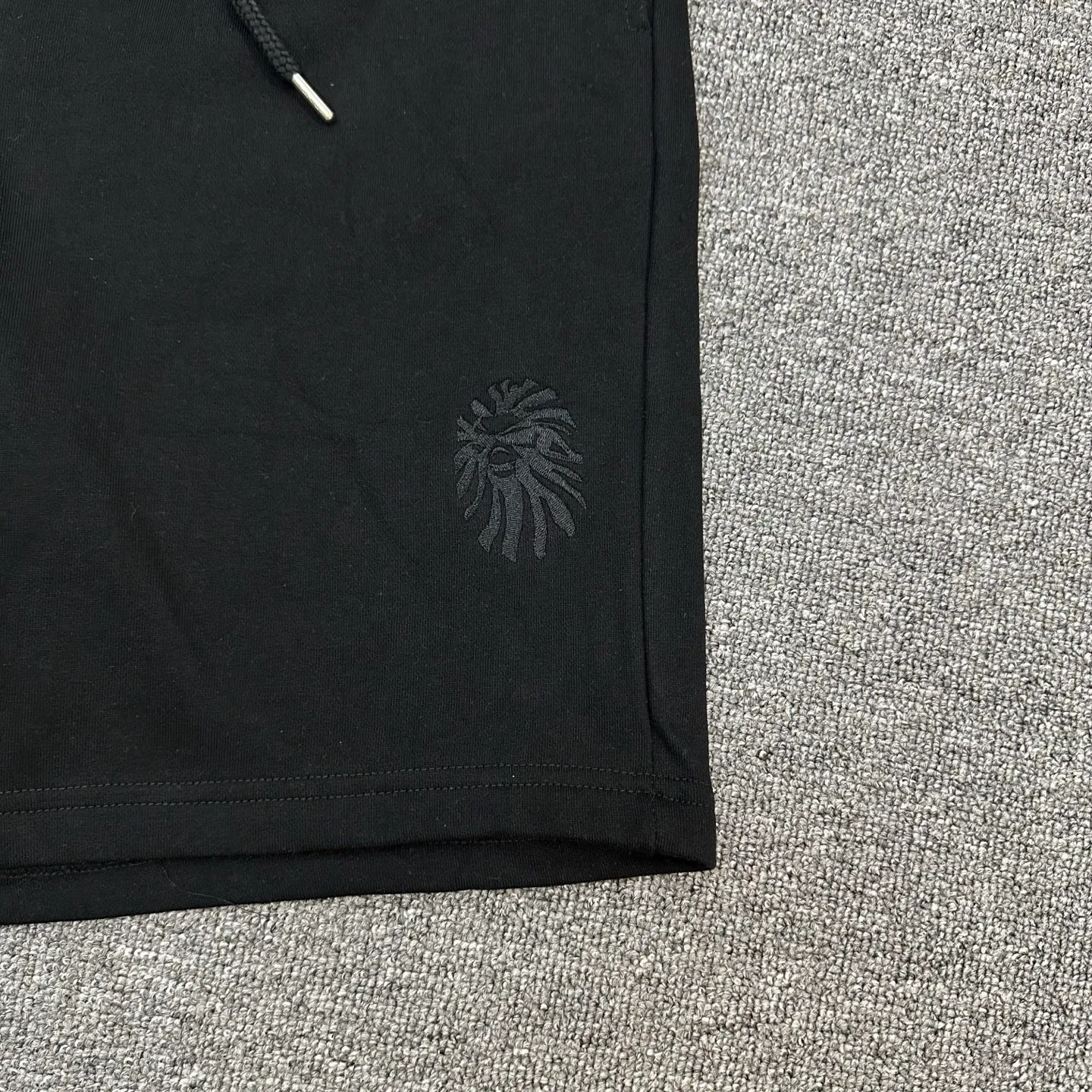 💰200 BAPE BLACK embroidered pattern elastic waist drawstring design 440g pure cotton custom fabric, same style for men and women: M-XXL [apricot black dark gray]