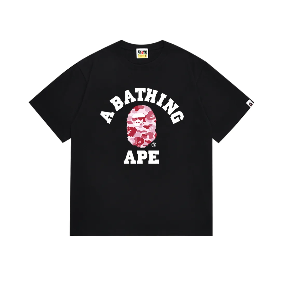 SC266#p110💰 (top version) BAPE ape head classic letter camouflage printed short-sleeved T-shirt Made of 260 grams of high-quality high-weave pure cotton fabric, double yarn combed, soft and non-pilling texture, imported environmentally friendly printing glue, bright and three-dimensional pattern, quality 💥Same style for men and women, the upper body is fashionable Color: black blue black pink black green white blue white pink white green Size: S M L XL XXL