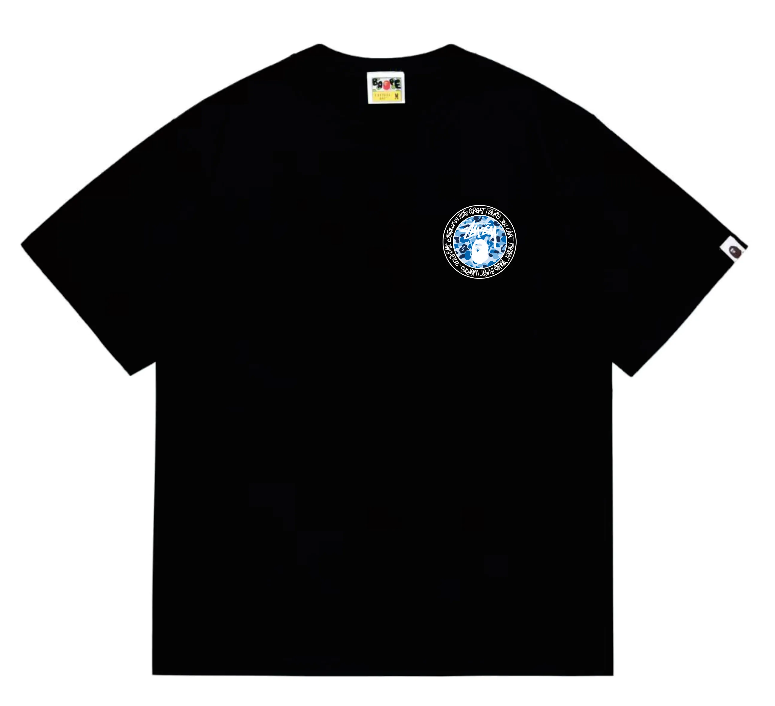 SC218#p110💰 (Top version) BAPE×Stussy co-branded Stussy letter ape print T-shirt Made of 260 grams of high-quality high-weave cotton fabric, double yarn combed, soft and non-pilling, imported environmentally friendly printing glue, bright and three-dimensional pattern, quality 💥Same style for men and women, the upper body is fashionable Color: black and white print, gray and white print, pink and white print, red and white print, white and black print, gray and black print, red and black print Pink and black print Size: S M L XL XXL
