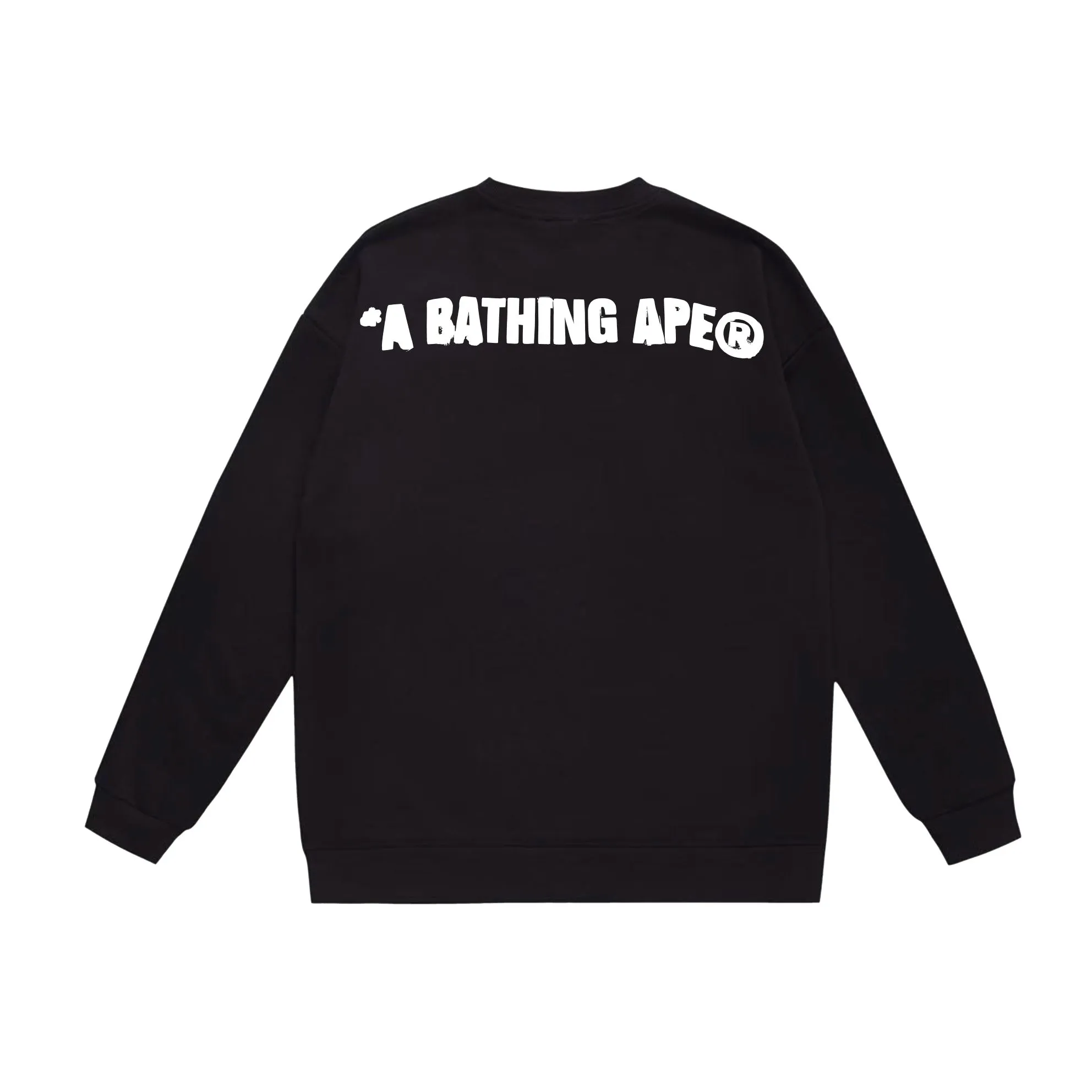 P170 model number SC568# terry 80 plus velvet 85 (top version) BAPE SS24 inkjet feeling ape head letter printed round neck sweatshirt Made of 350g large terry (drop shoulder large version) fabric, soft texture and no pilling Imported environmentally friendly printing glue The pattern is bright and three-dimensional Quality 💥Same style for men and women The upper body is fashionable Color: black white gray Size: S M L XL XXL